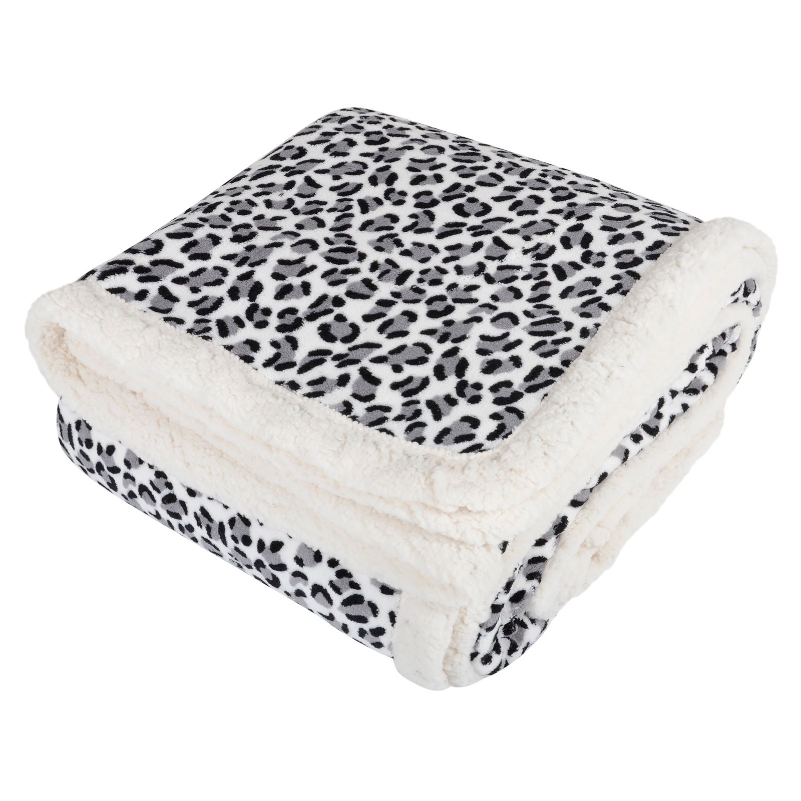 Animal Print Fleece Blanket Luxury Soft Thick Sherpa Throw Sofa Giraffe Leopard - Picture 6 of 6