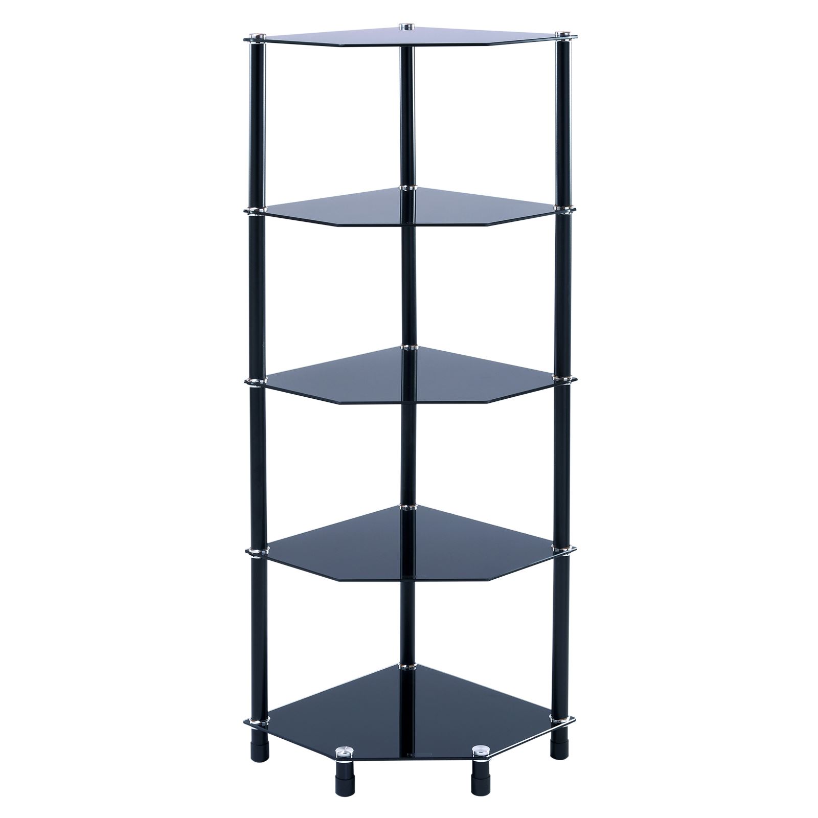 Glass Corner Shelf Shelving Unit Display Hall Lamp Glass Corner Shelf Shelving Unit Display Hall Lamp