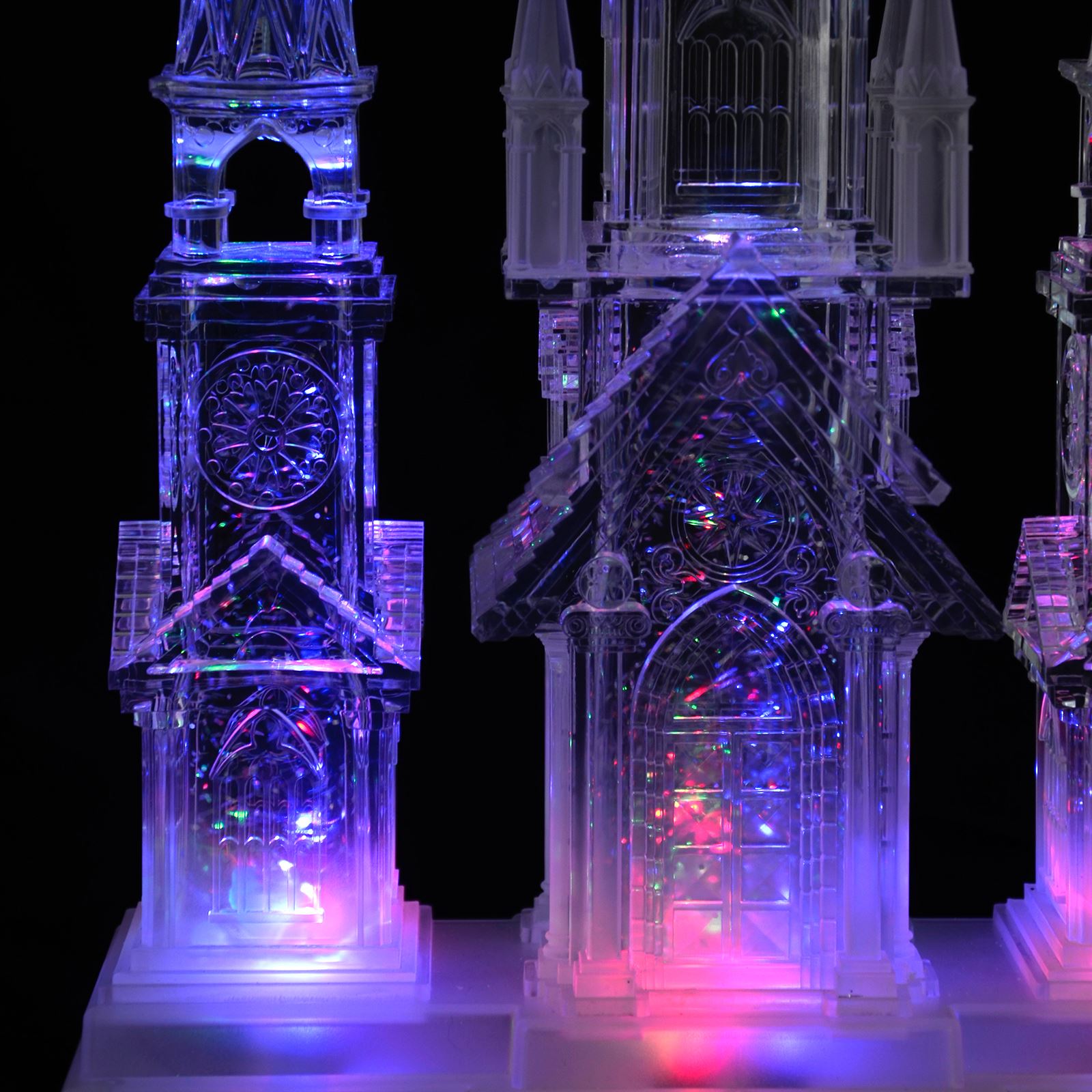 Colour Changing LED Light Up Glitter Water Ornament Christmas Xmas