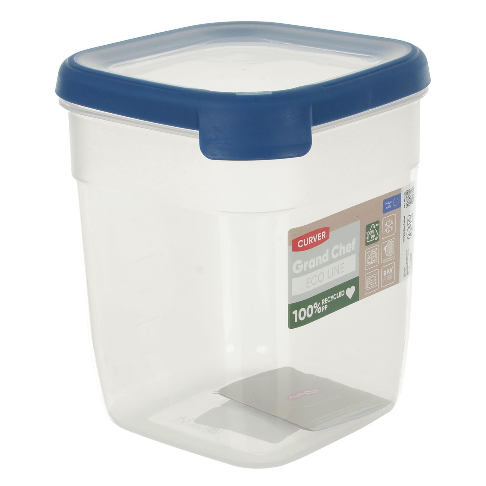 Square Food Storage Container Curver Grand Chef Eco Line Clear 100% Recycled - Picture 5 of 5