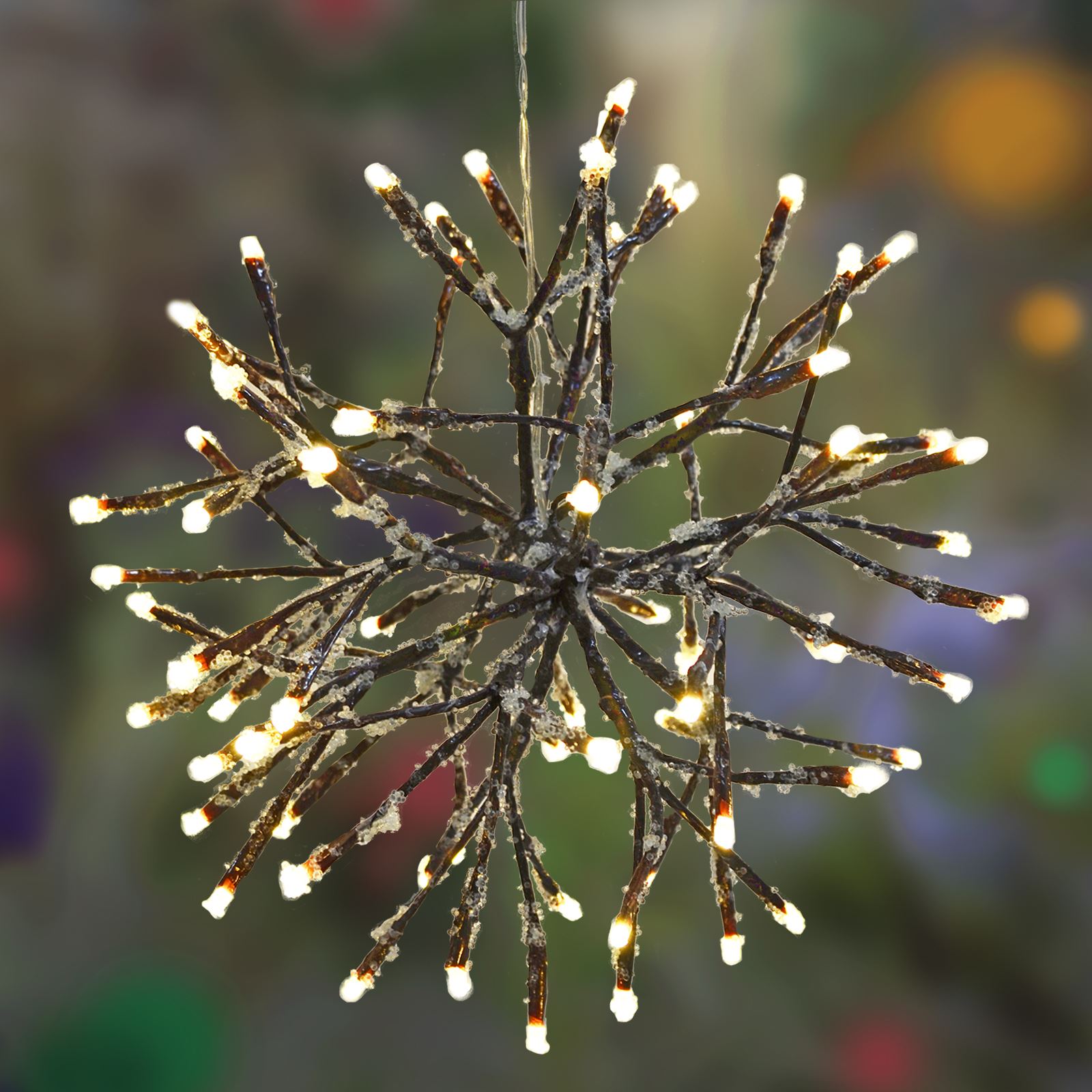 Light Up Twig Effect 3D Ball Hanging Christmas Decoration Indoor