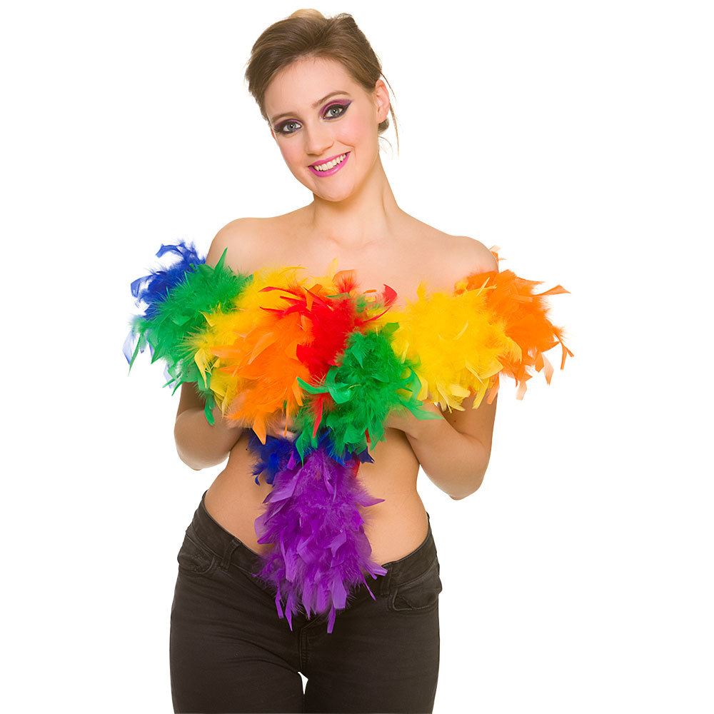 60g Feather Boa 1.7m Fancy Dress Hen Night Halloween 1920s Flapper Accessory New - Picture 10 of 14