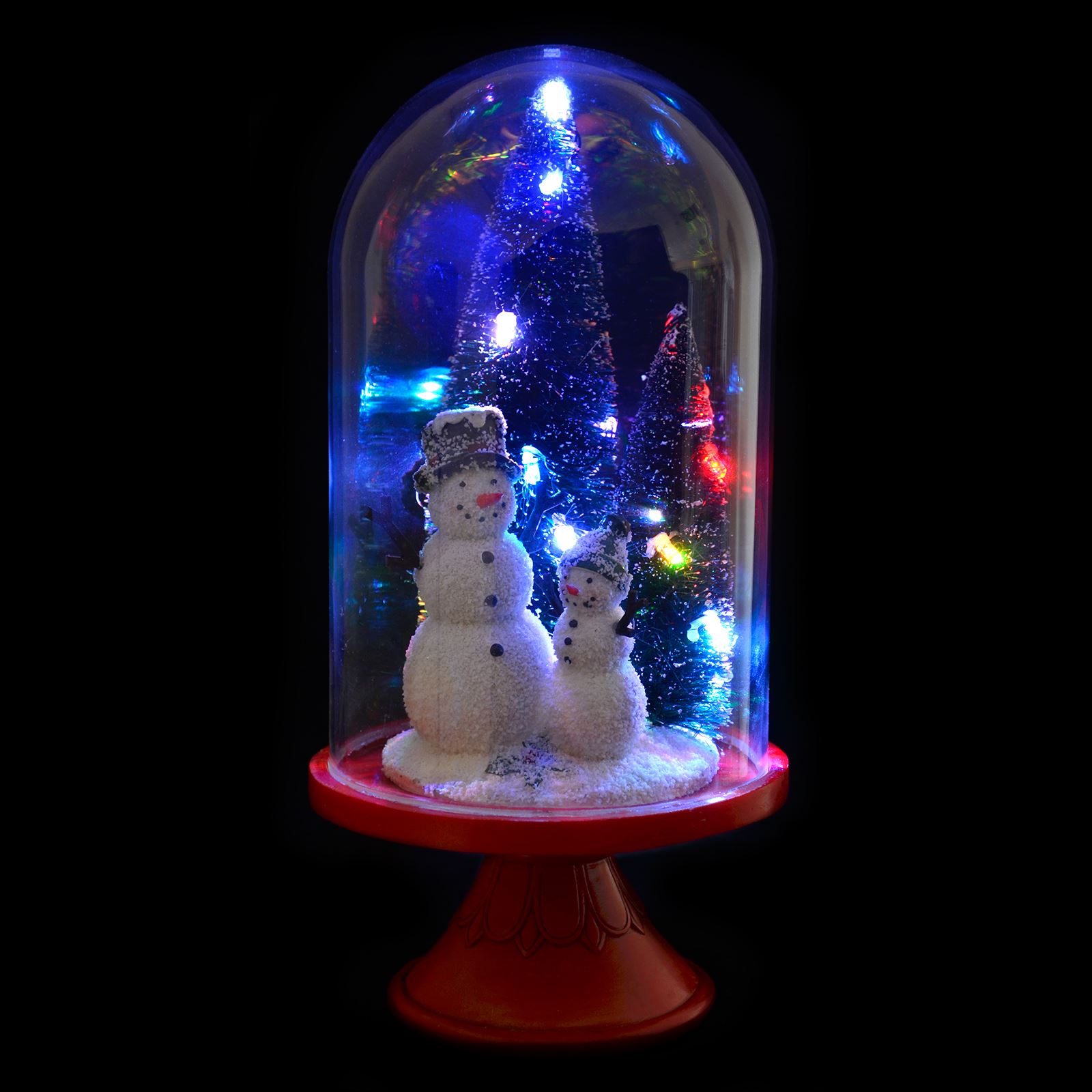 Large Glass Dome Christmas Ornament Room Decoration Light Up LED Santa