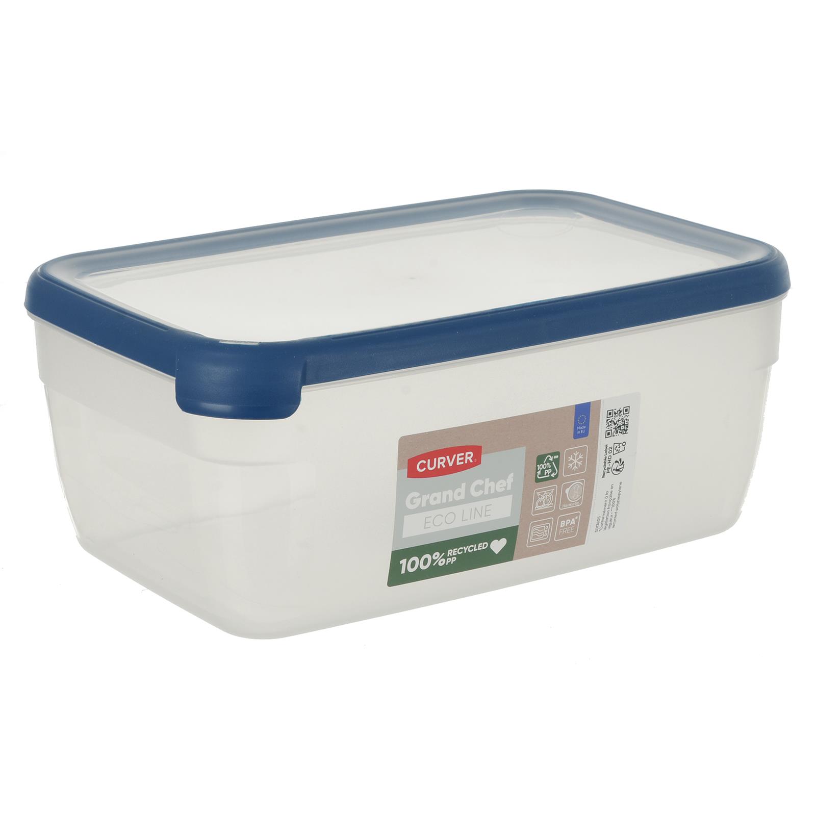 Rectangle Food Storage Container Curver Grand Chef Eco Line Clear 100% Recycled - Picture 6 of 6