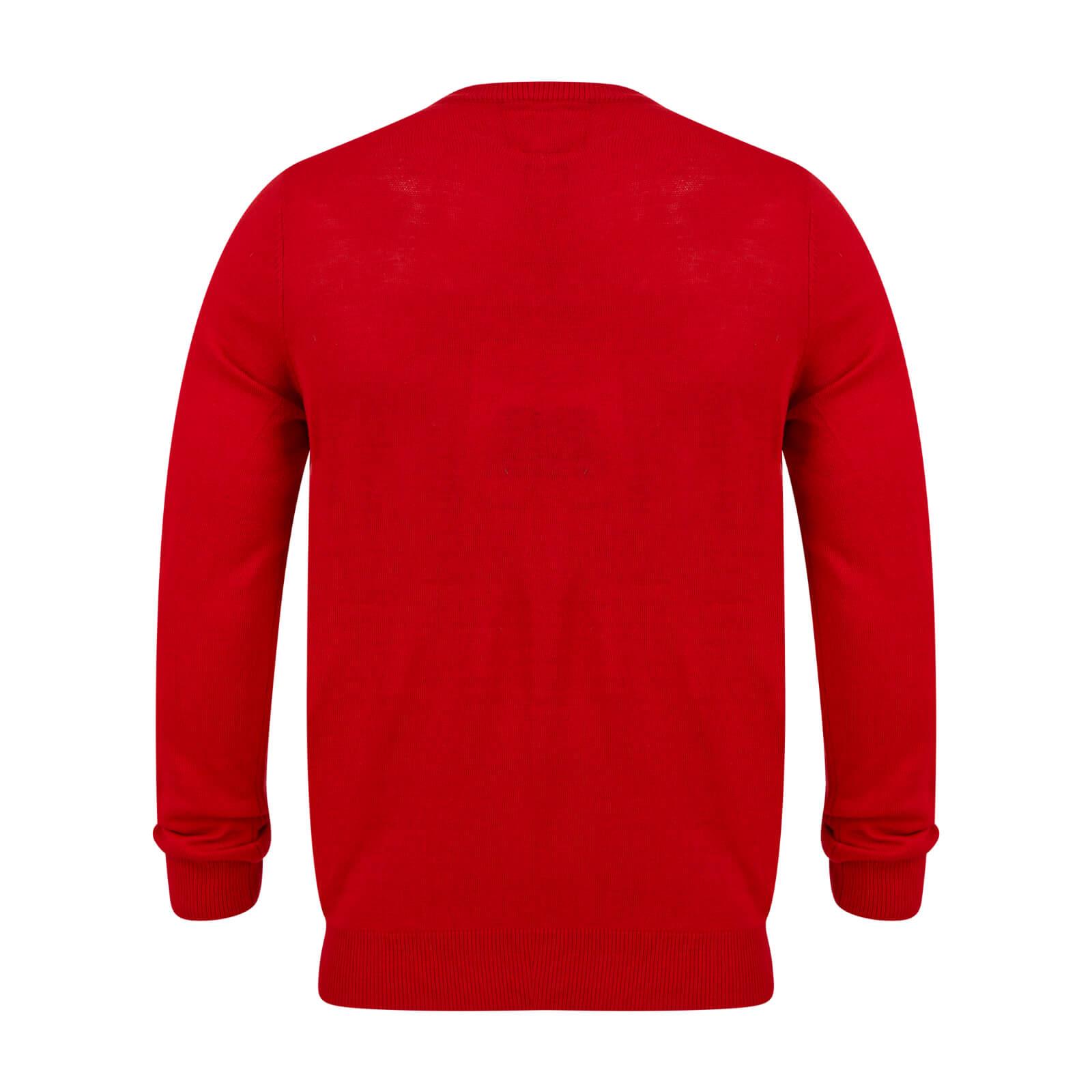 Mens Light Up Christmas Jumper Flashing LED Novelty Fun Party Soft Knit