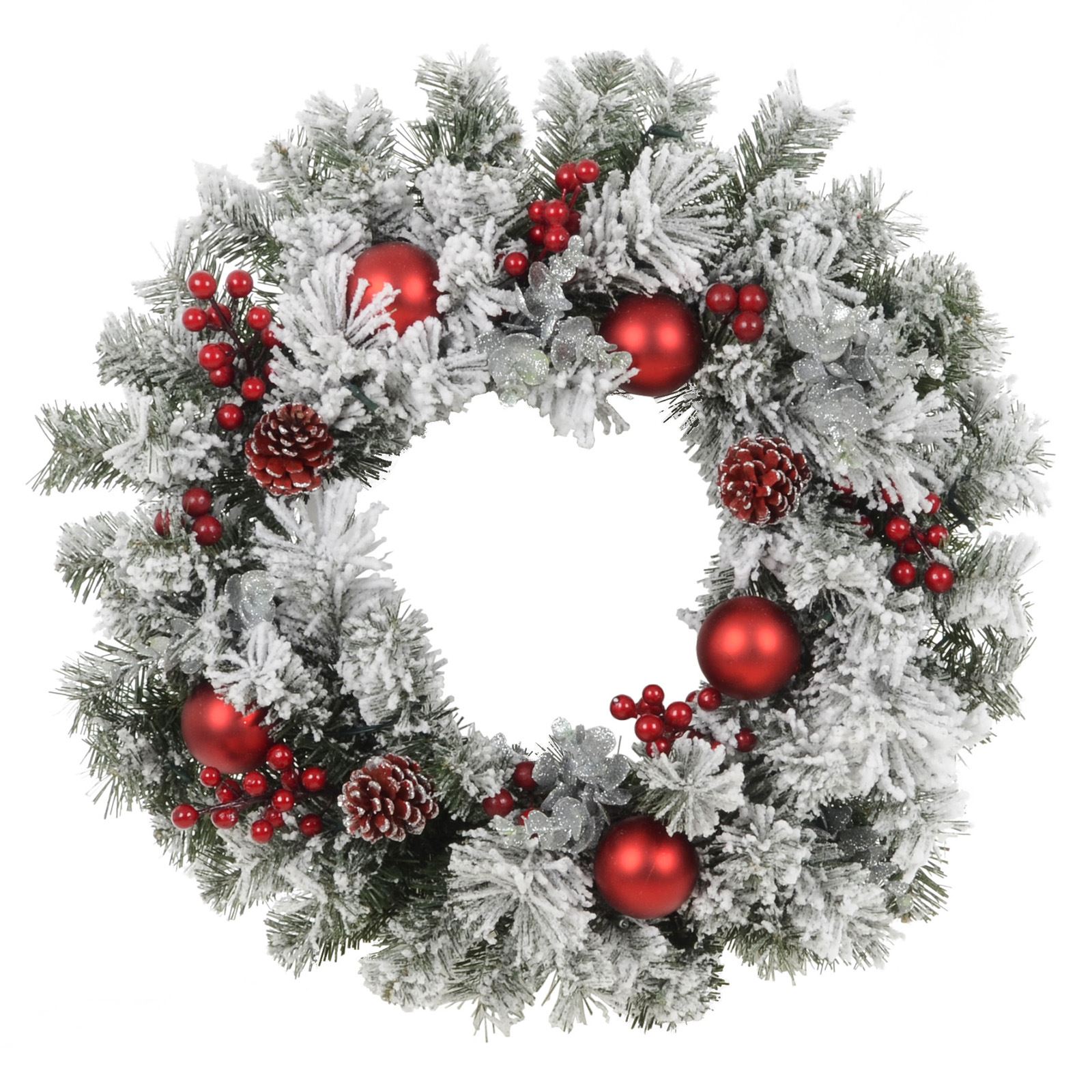 Mr Crimbo 6ft Luxury Snow Tipped Christmas Tree Artificial Pine Indoor Xmas Decoration
