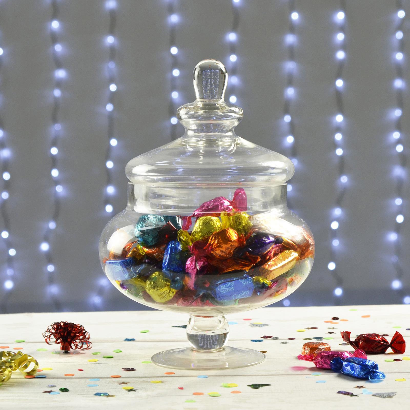 SECONDSClear Glass Sweet Jar Large Lidded Vintage Candy Storage