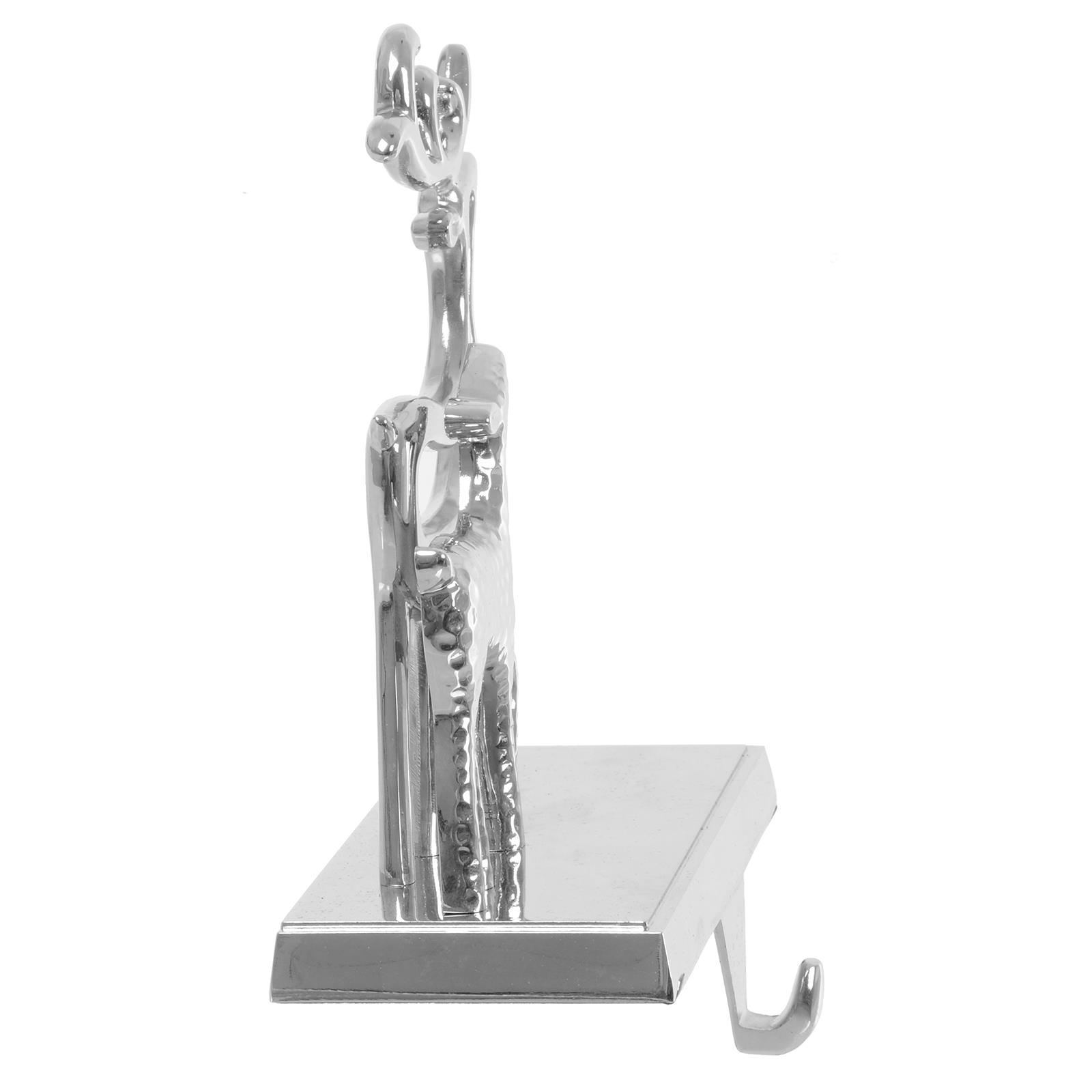 Christmas Stocking Hanger Polished Nickel Holder Hook Mantelpiece Decoration - Picture 3 of 7