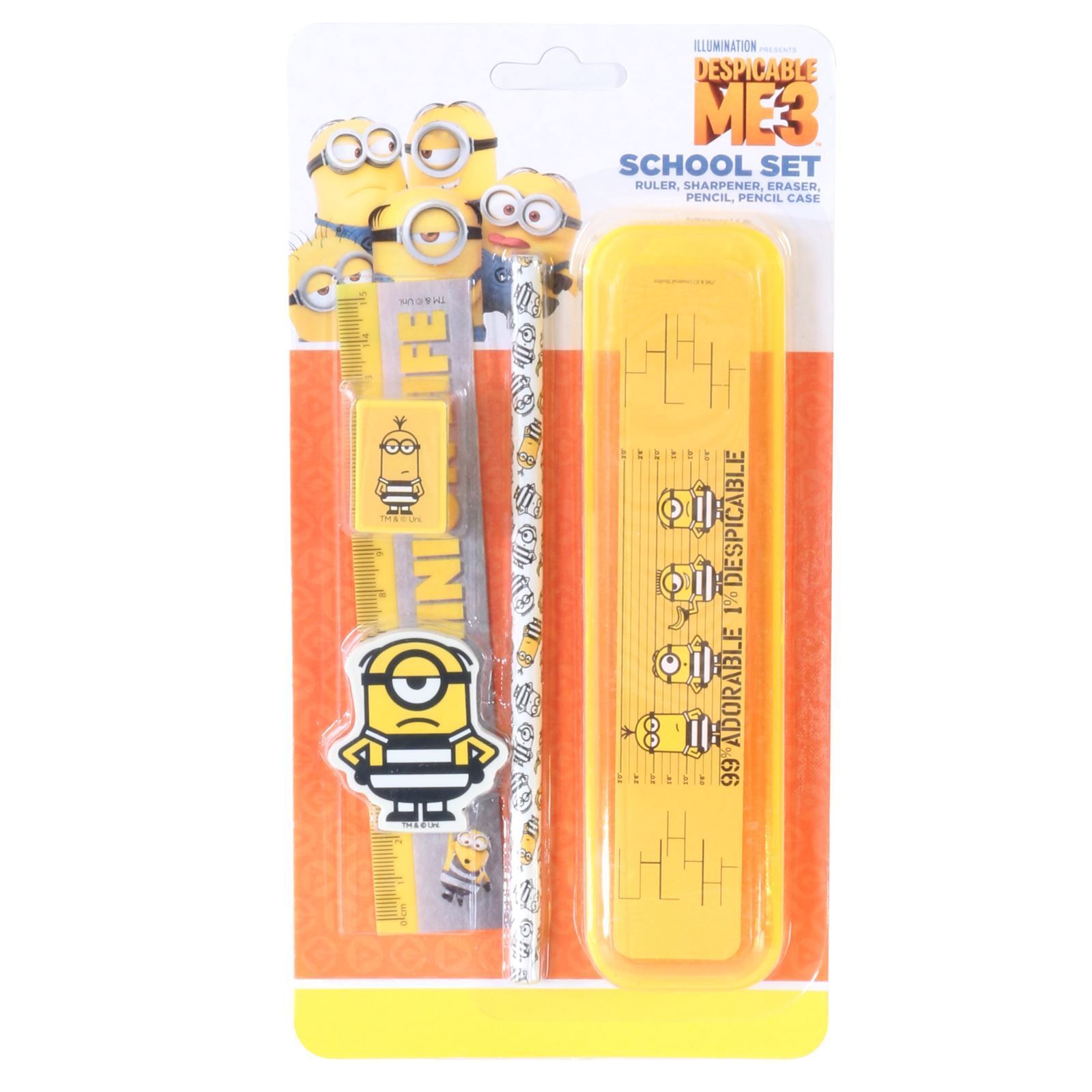 10 x Student Set includes Ruler Pencils Pen Eraser Sharpener BACK TO SCHOOL