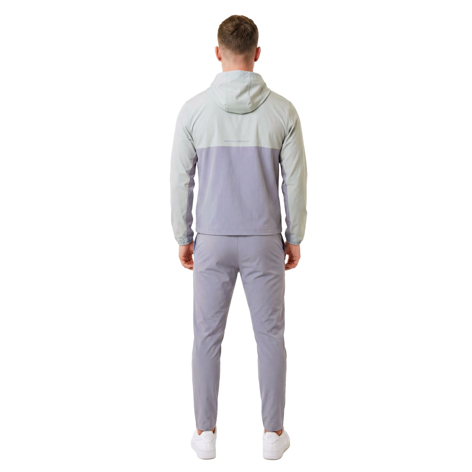 Men 2 Pack Closure Tracksuit Premium Performance Hooded Jacket Joggers Gym Set - Produktbild 2