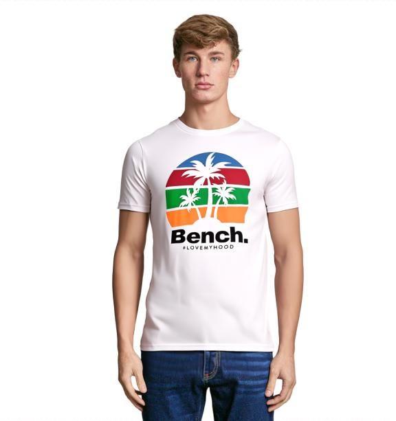 Mens Bench Plain T-Shirt Crew Neck Short Sleeve Tee Basic Designer Cotton Top - Picture 20 of 22