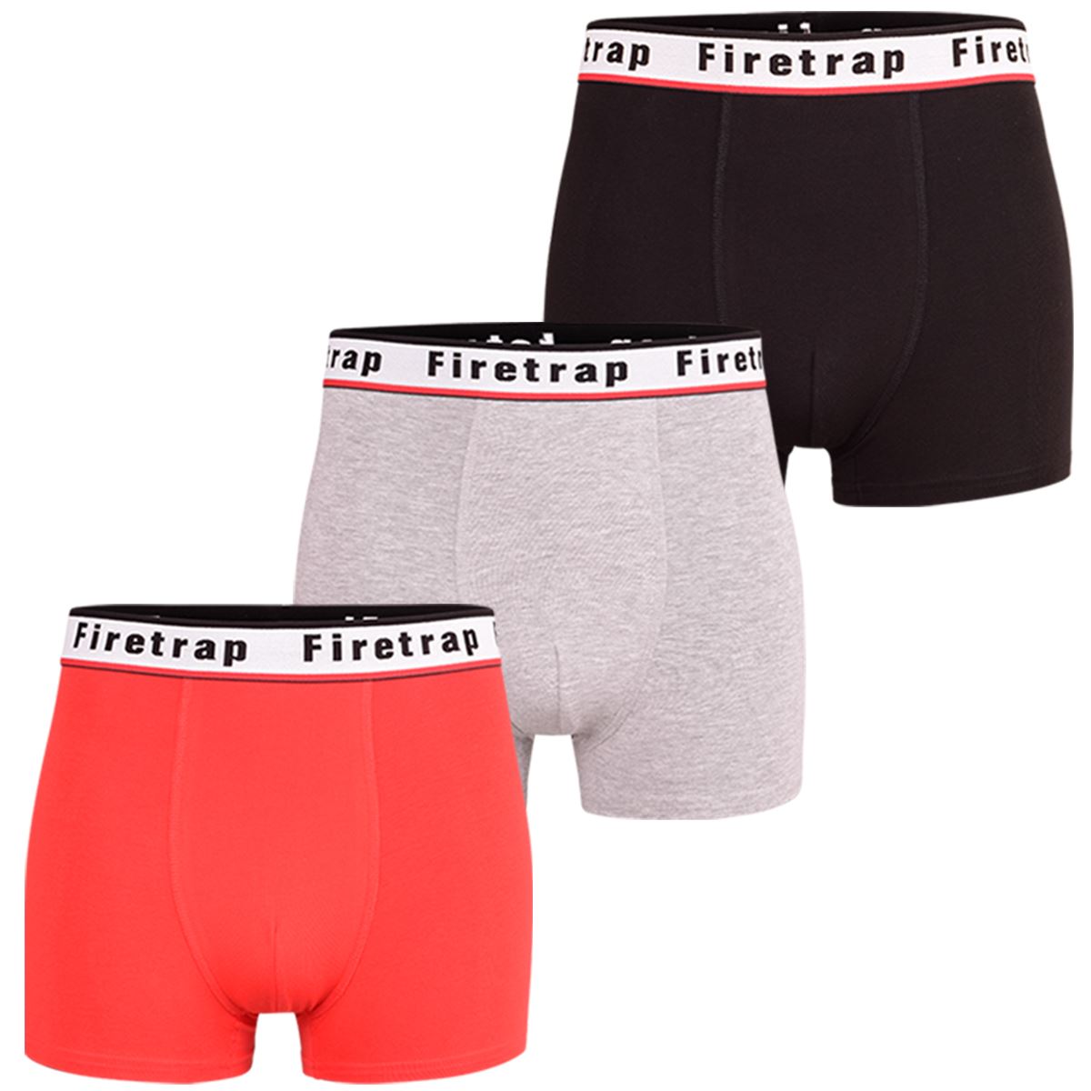 Firetrap Mens 3 Pack Designer Boxer Shorts Boxers Underwear Stretch Cotton Brief - Picture 5 of 16