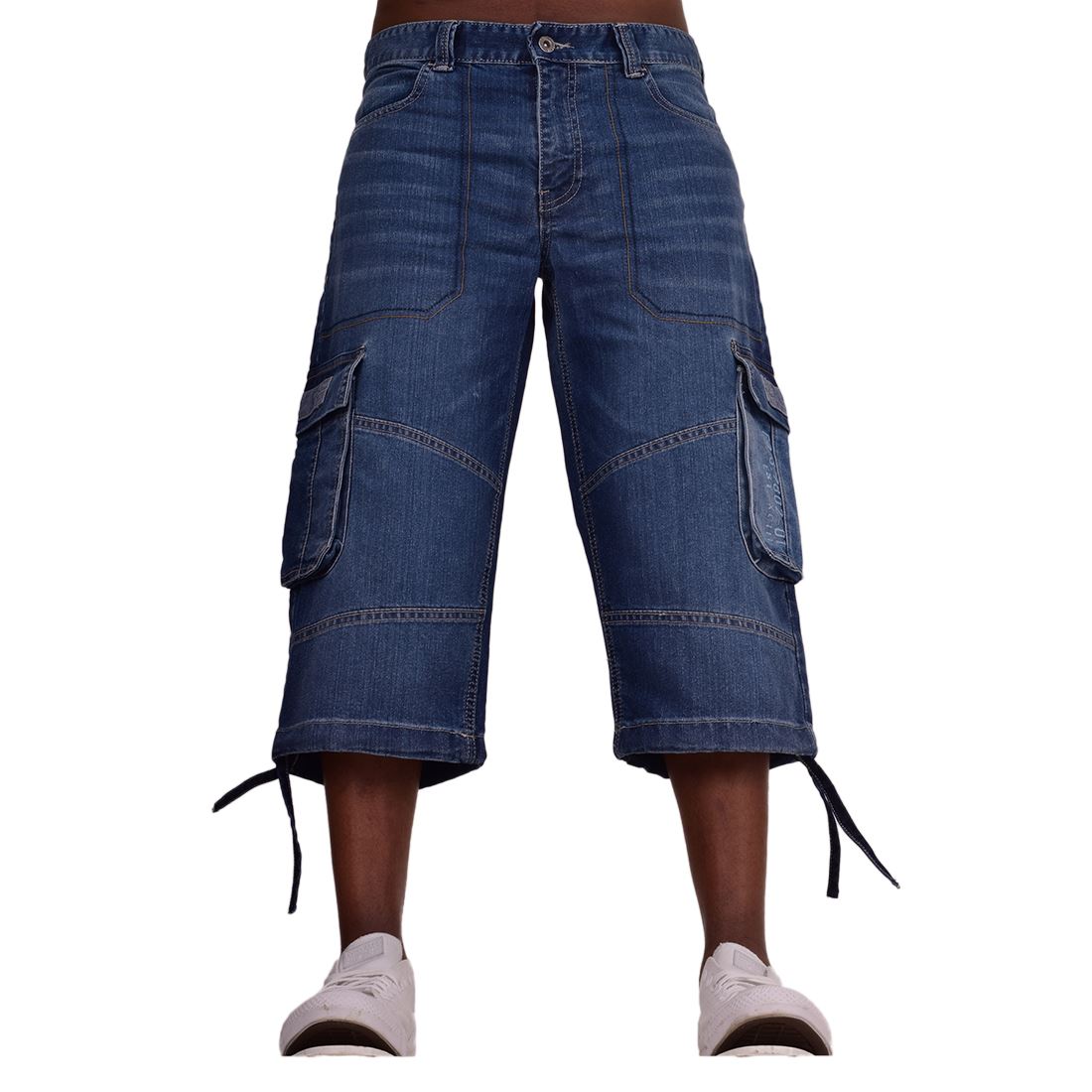 Firetrap Mens 3/4 Length Cargo Pants Cotton Denim Jean Cargo Bermuda - Bild 9 von 10