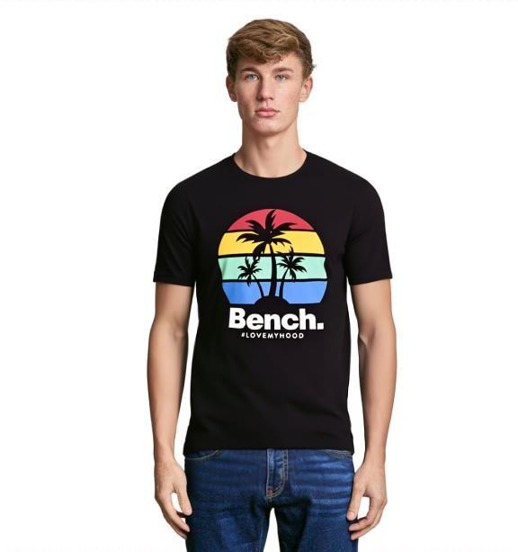 Mens Bench Plain T-Shirt Crew Neck Short Sleeve Tee Basic Designer Cotton Top - Picture 14 of 22