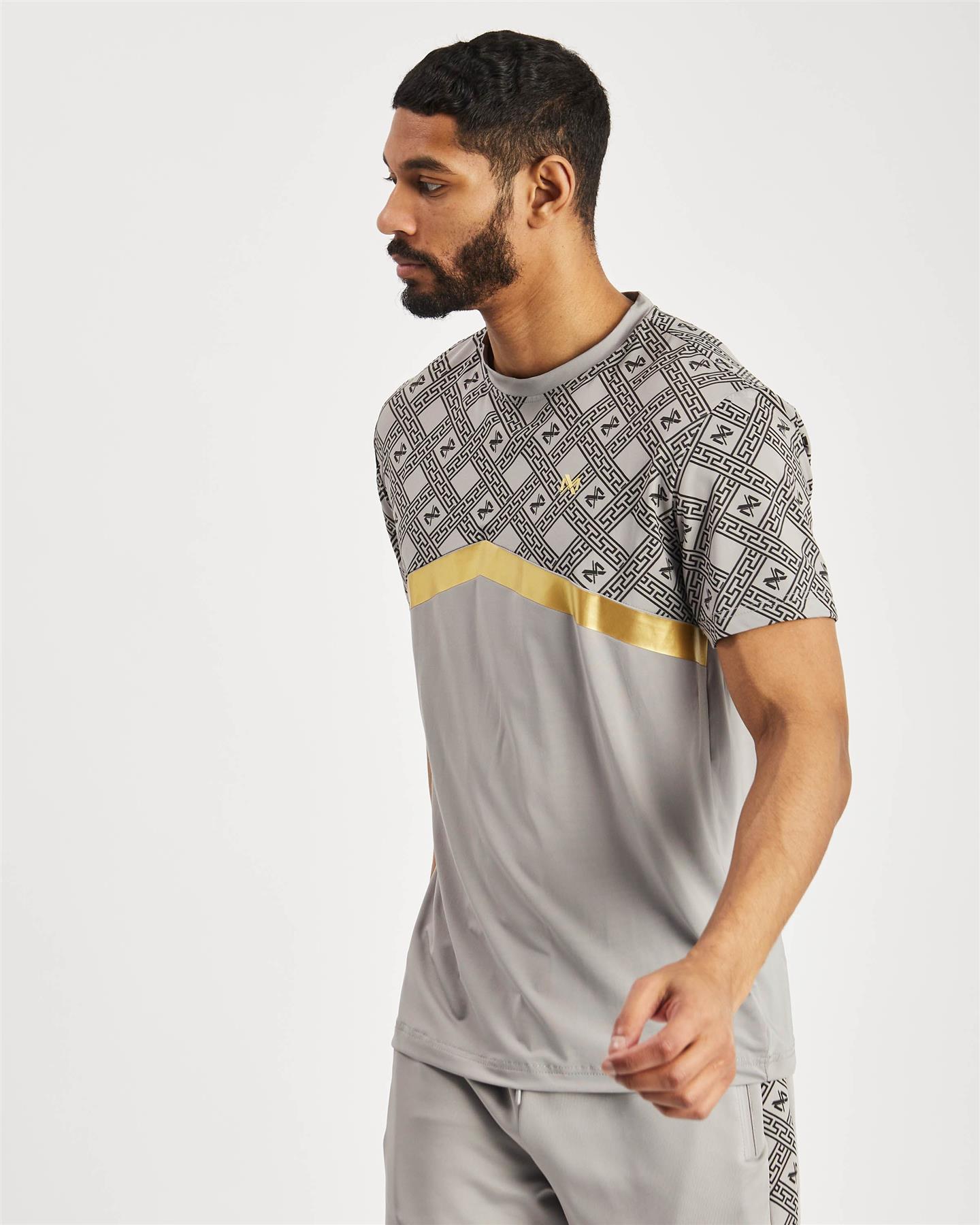 Mens Designer T Shirt + Short Set 2pc Summer Sports Tracksuit Zip Pockets - Picture 22 of 27