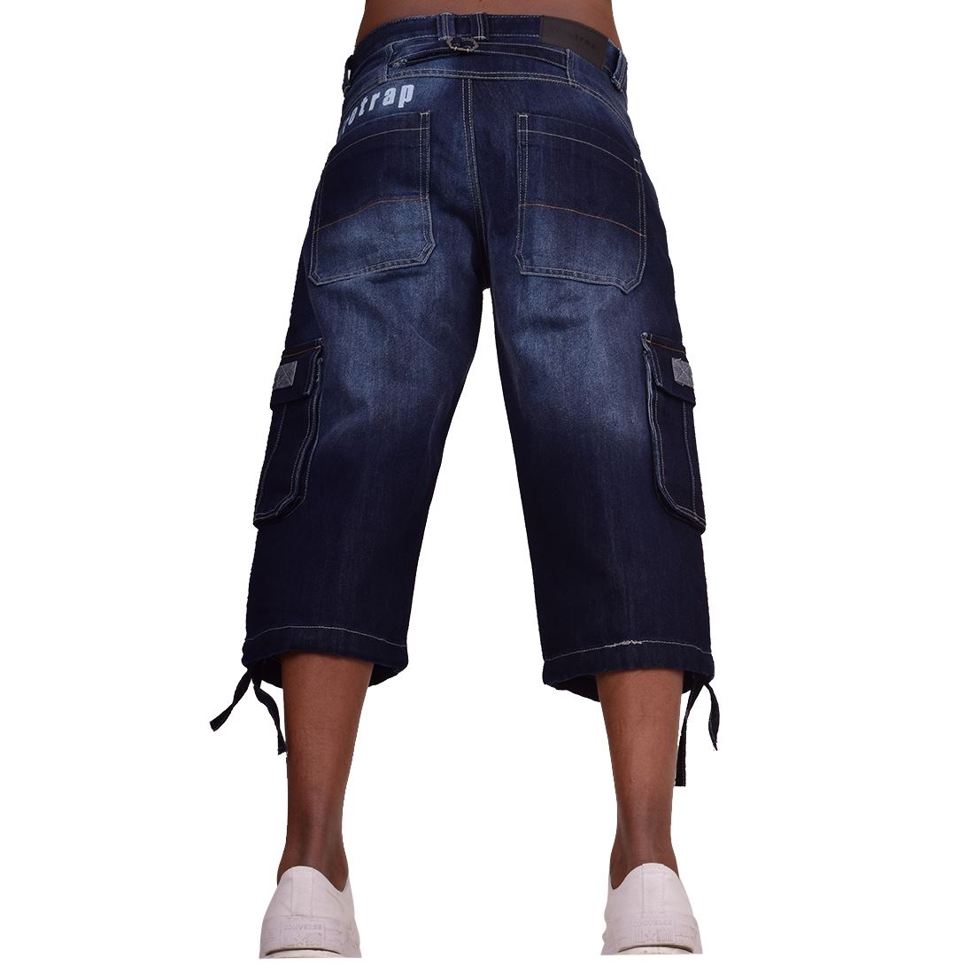 Firetrap Mens 3/4 Length Cargo Pants Cotton Denim Jean Cargo Bermuda - Bild 3 von 10
