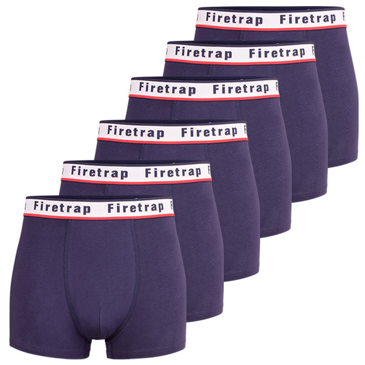 Firetrap Mens 6 Pack Designer Boxer Shorts Boxers Underwear Stretch Cotton Brief - Picture 5 of 16