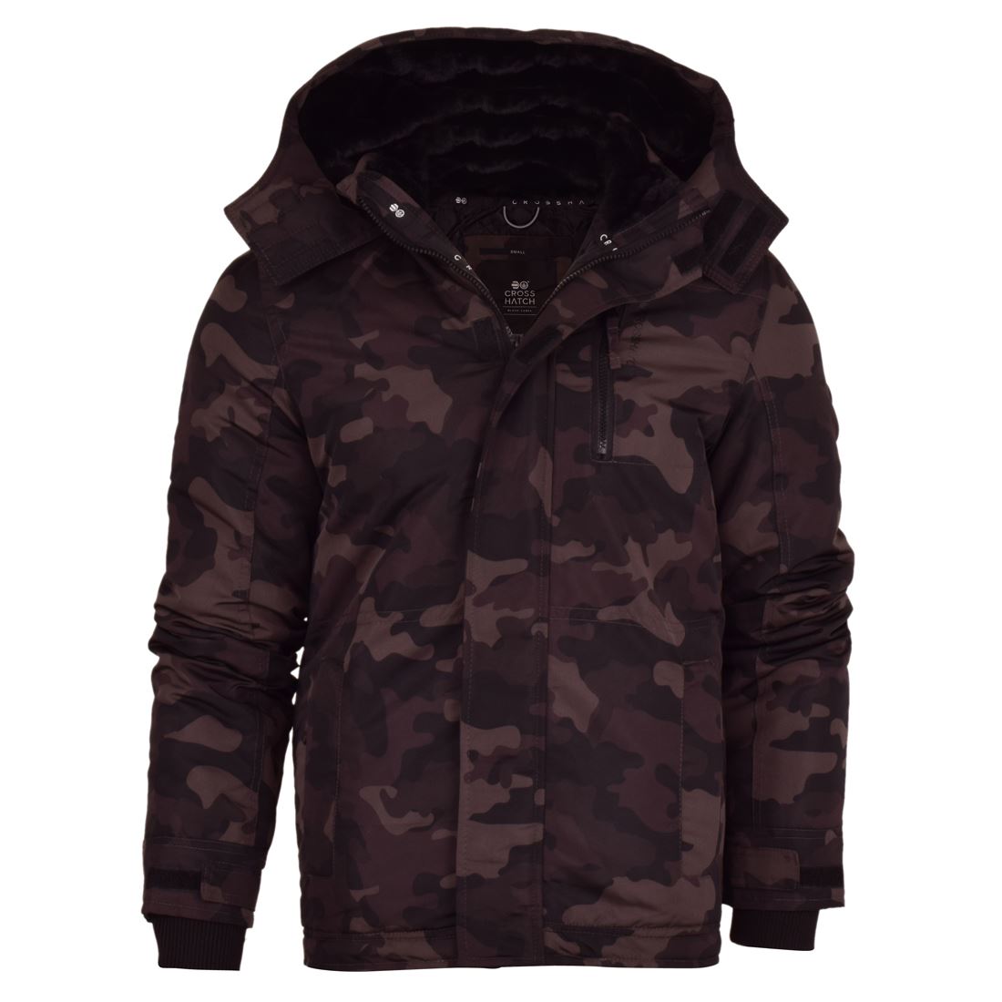 crosshatch hooded jacket