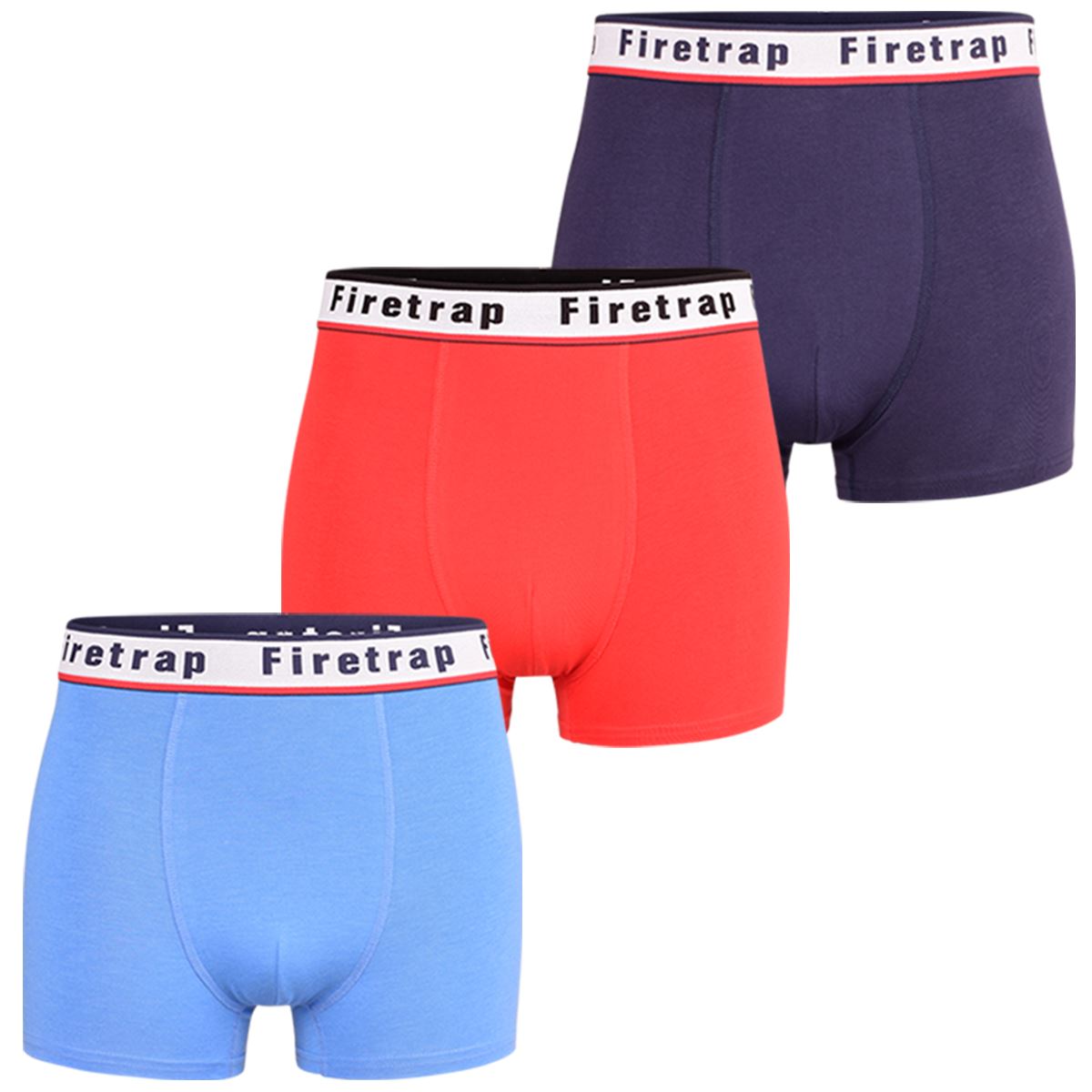 Firetrap Mens 3 Pack Designer Boxer Shorts Boxers Underwear Stretch Cotton Brief - Picture 9 of 16