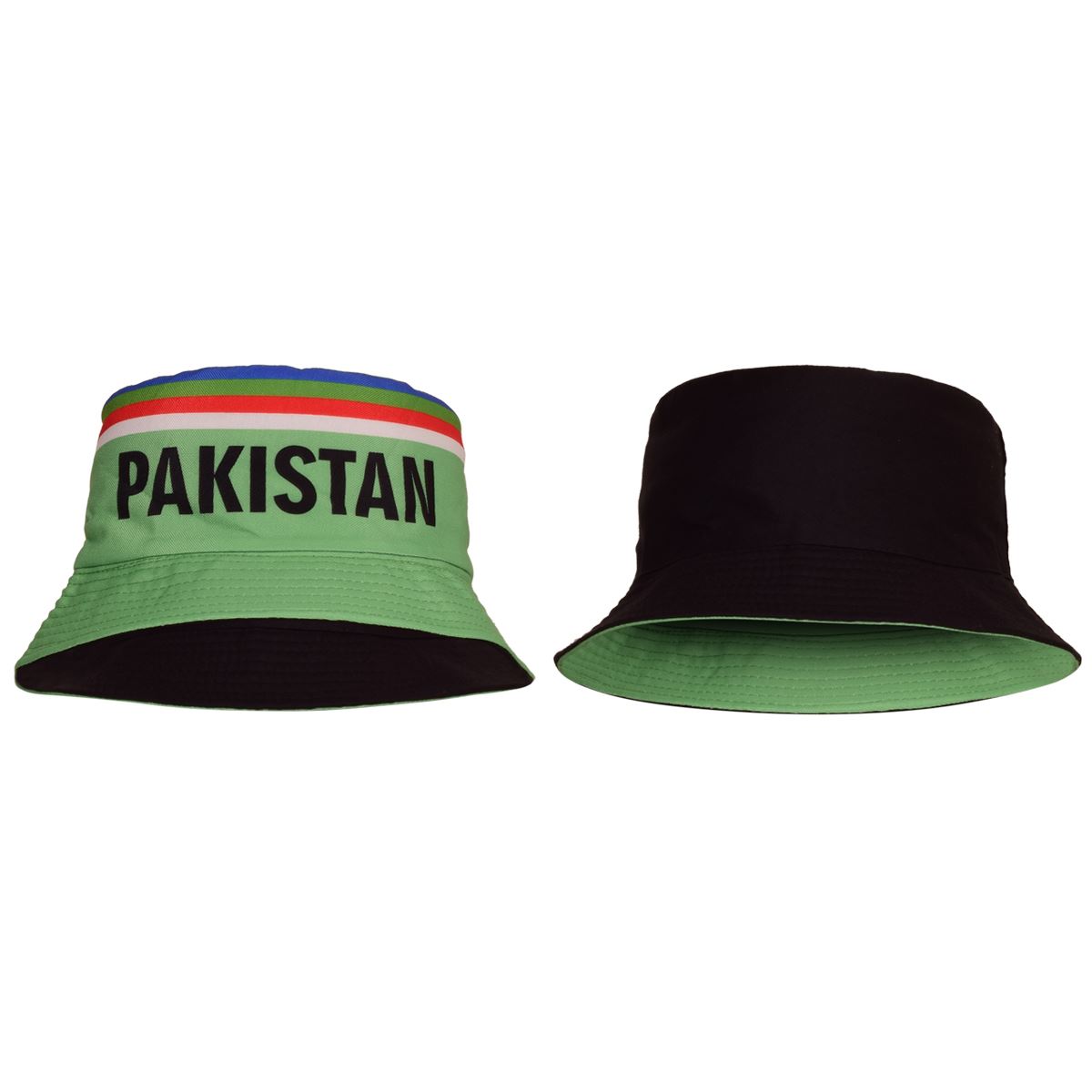 Pakistan Cricket Sun Bucket Hat Green Caps UV Protection