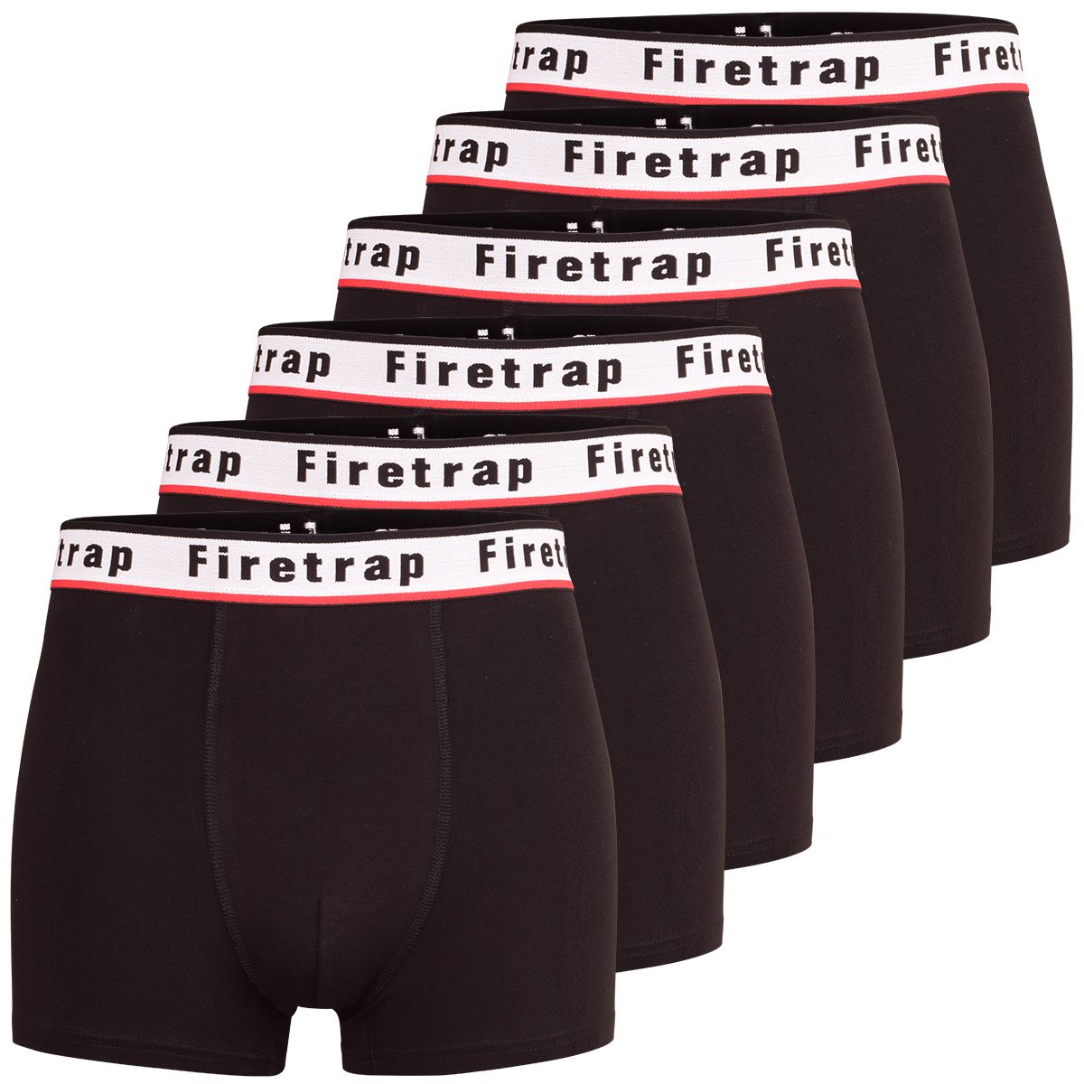 Firetrap Mens 6 Pack Designer Boxer Shorts Boxers Underwear Stretch Cotton Brief - Picture 11 of 16