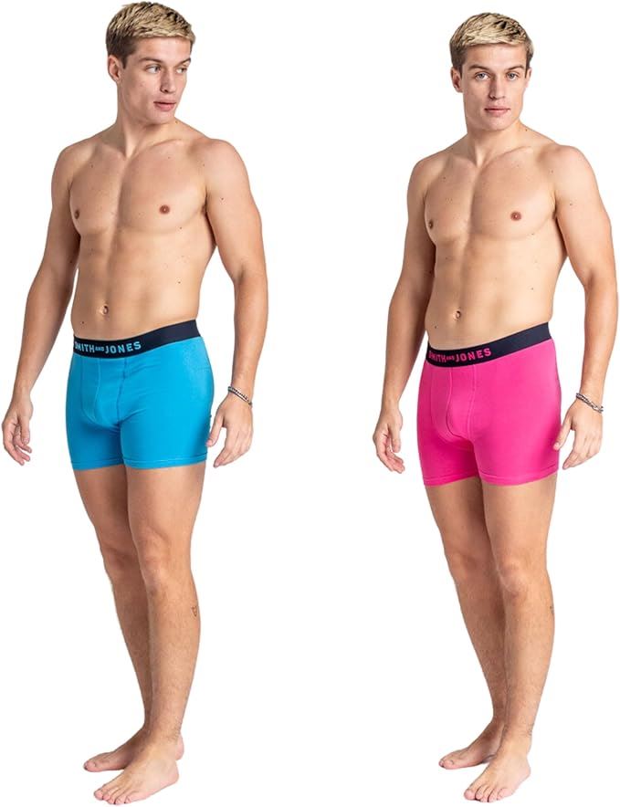 SMITH & JONES mens boxer multipack of 7 stretch underpants colourful trunk brief - Bild 34 von 55