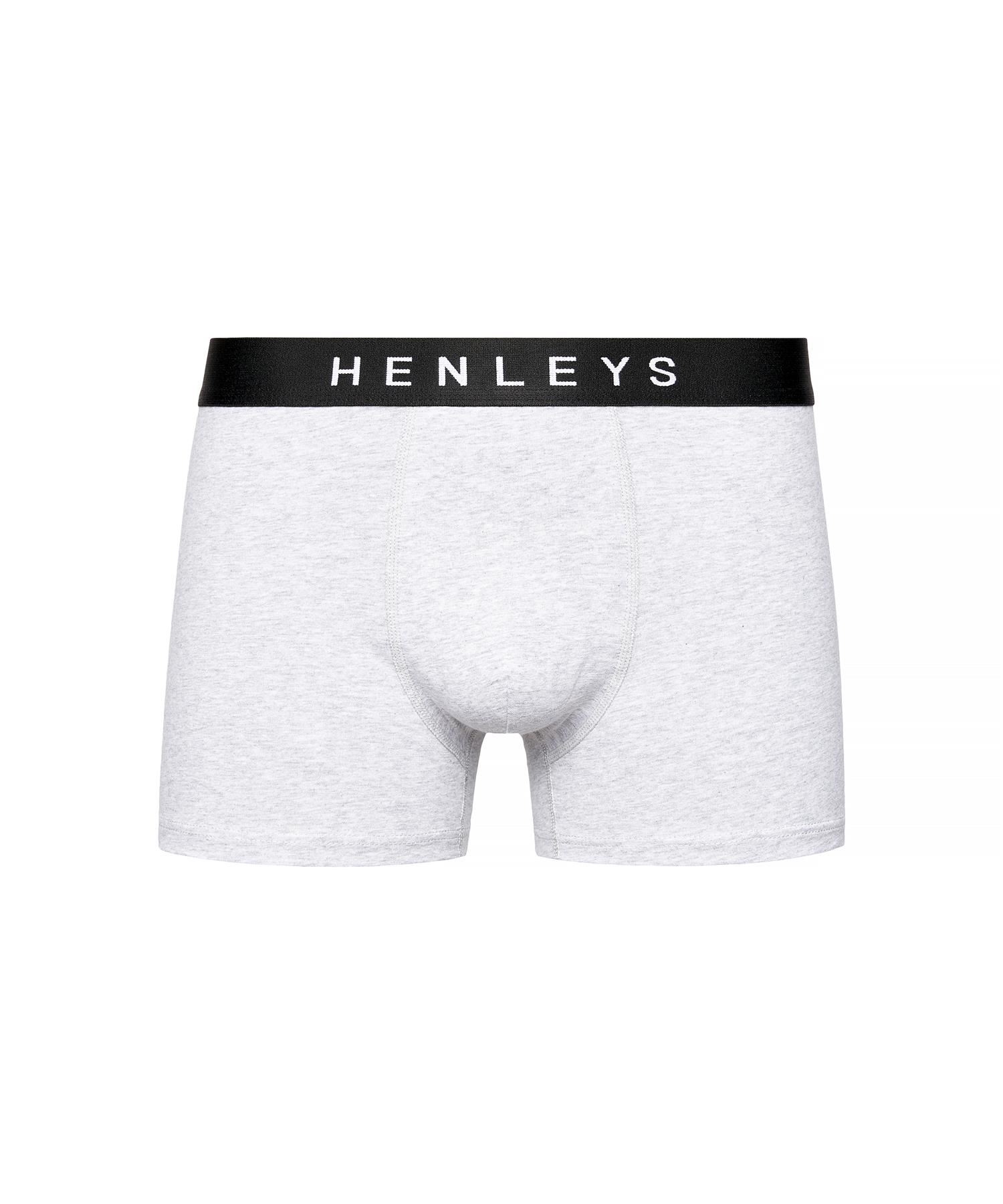 Henleys 5 Pack Mens Plain Classic Boxer Shorts Boxers Underwear Trunks