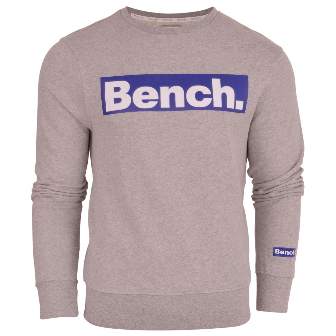 Bench Mens Designer Crew Neck Sweatshirt Cotton Jumper Top Pullover