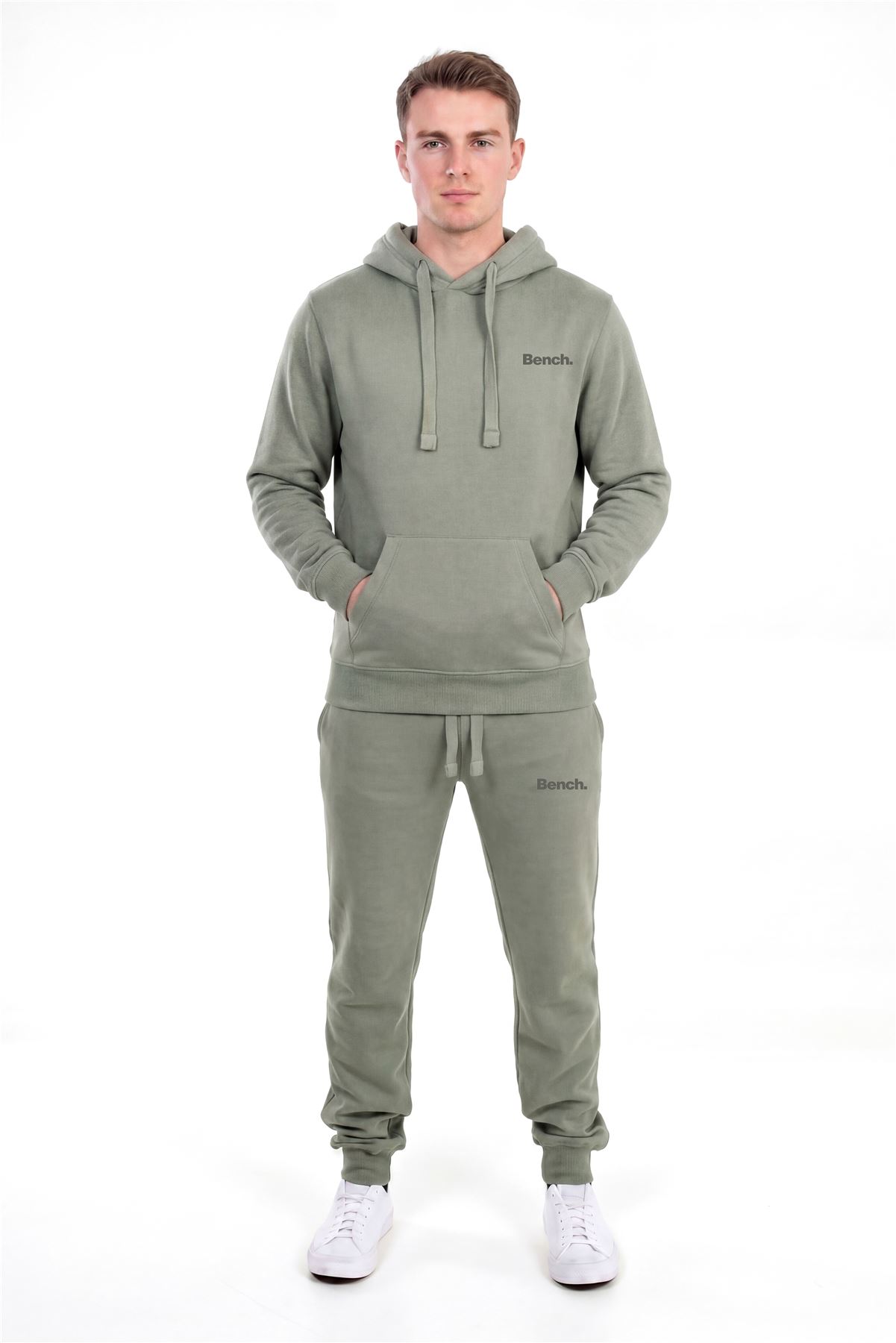 Bench Men's 2 Piece Tracksuit Fleece Hoodie &amp; Joggers Set Gym Running