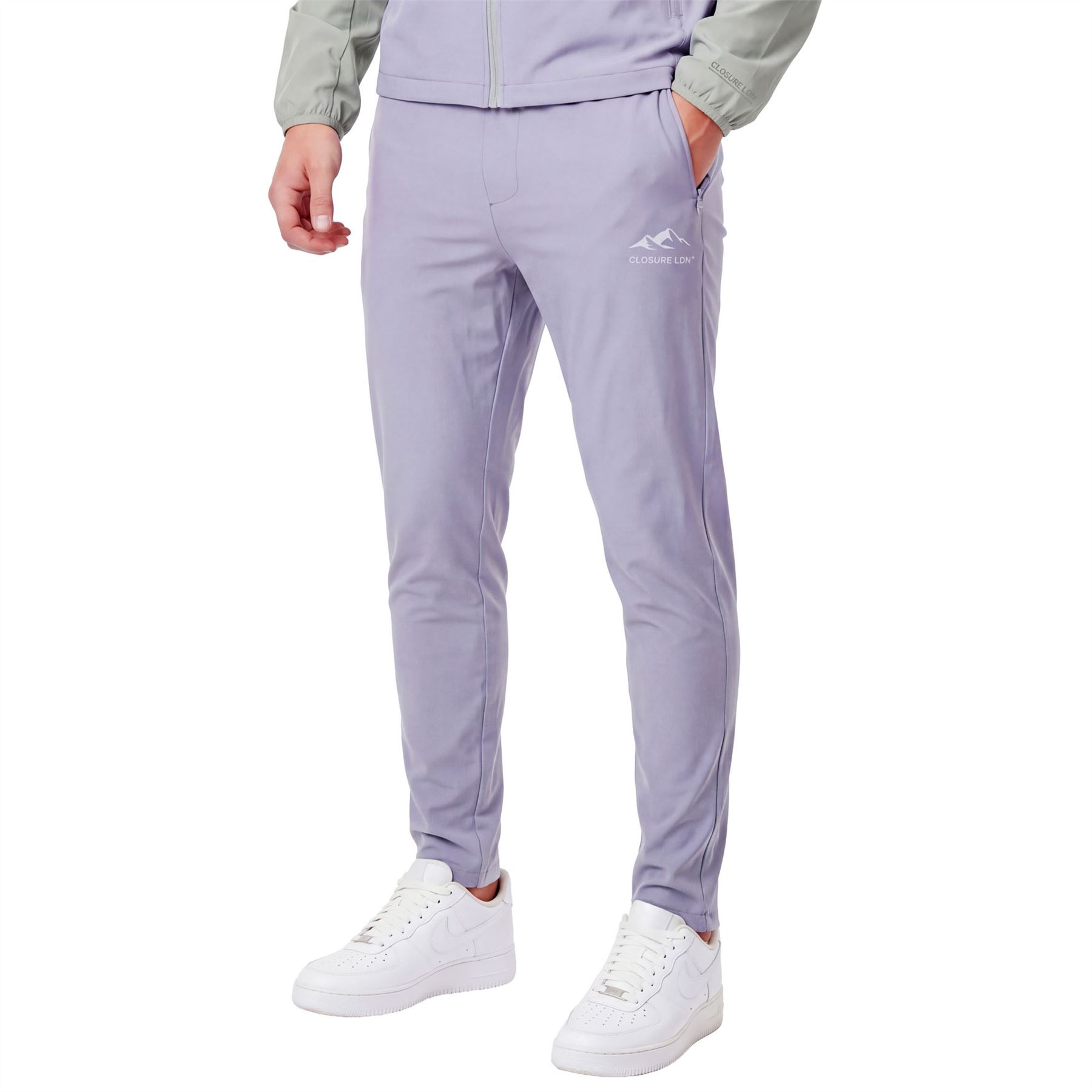 Men 2 Pack Closure Tracksuit Premium Performance Hooded Jacket Joggers Gym Set - Produktbild 5