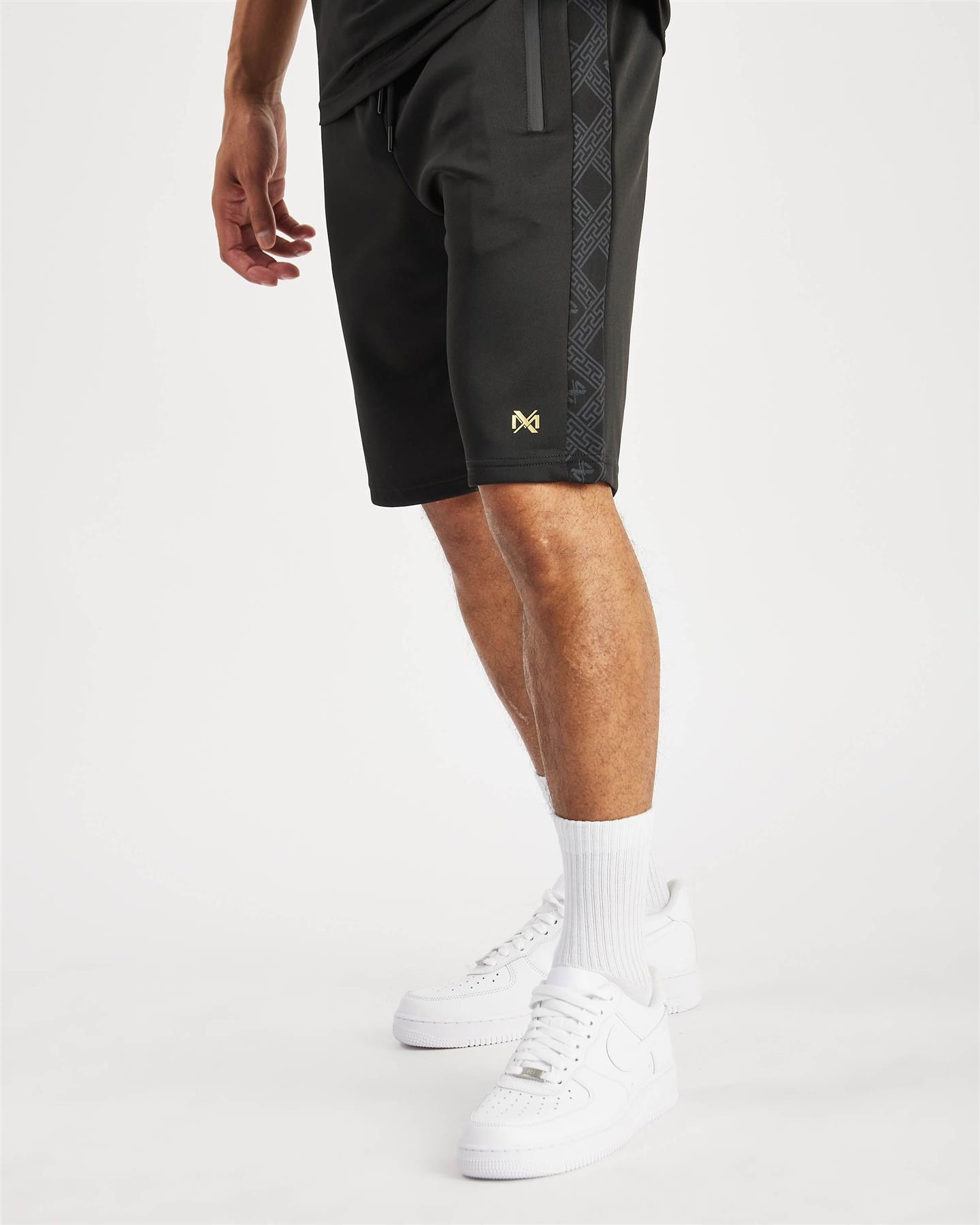 Mens Designer T Shirt + Short Set 2pc Summer Sports Tracksuit Zip Pockets - Picture 16 of 27
