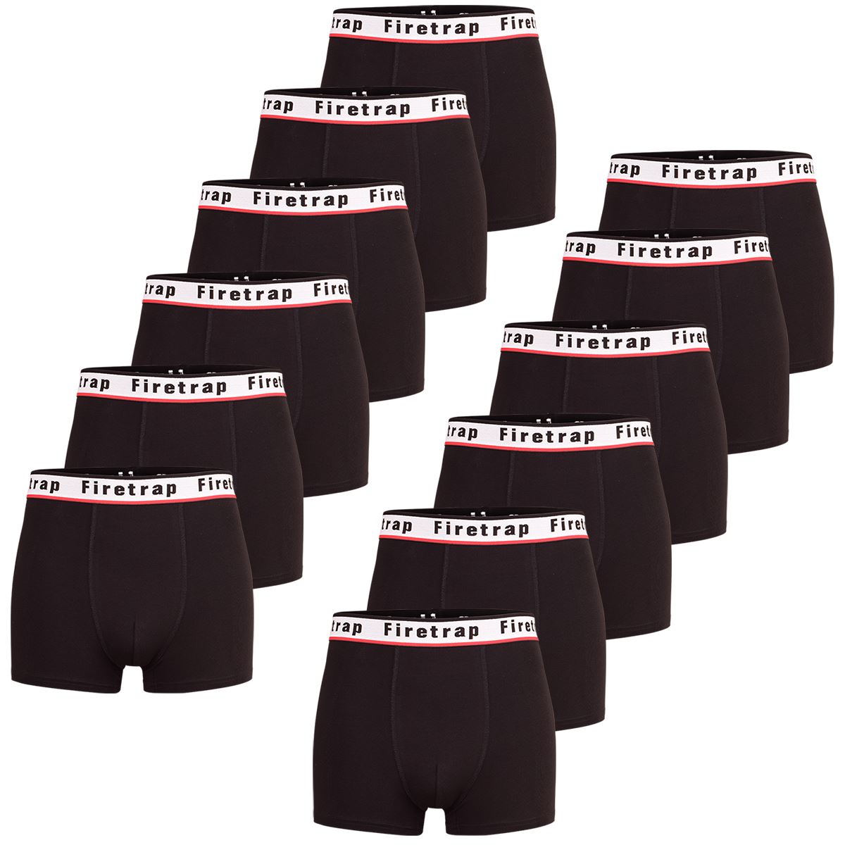 Firetrap Mens 12 Pack Designer Boxer Shorts Boxers Underwear Stretch Cotton - Picture 9 of 16