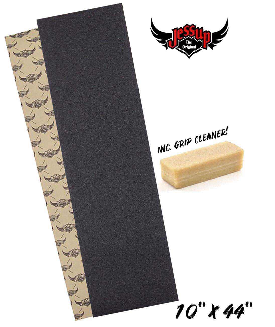 Jessup Skateboard Grip Tape Sheet Black Longboard Wide 9"-12" + Griptape Cleaner - Bild 23 von 79