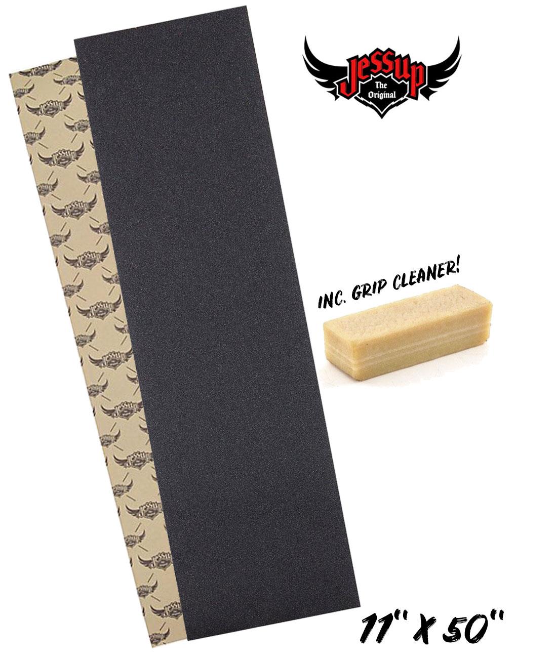 Jessup Skateboard Grip Tape Sheet Black Longboard Wide 9"-12" + Griptape Cleaner - Bild 52 von 79
