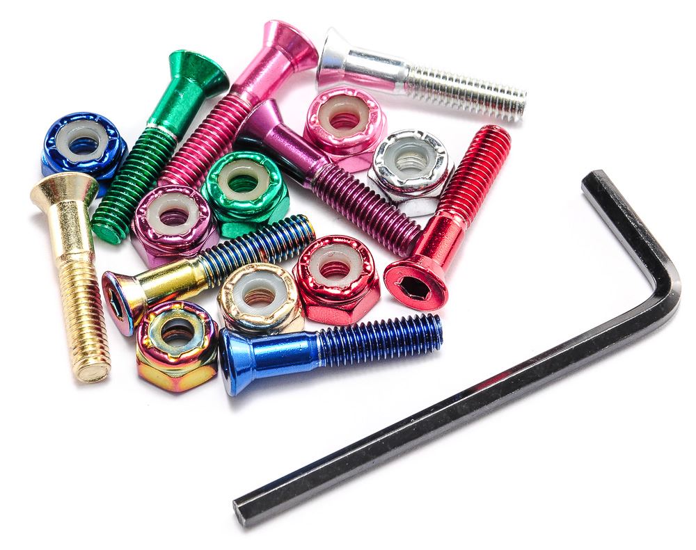 Venom 1" Allen Key Anodised Skateboard Deck Bolts/Screws/Hardware eBay