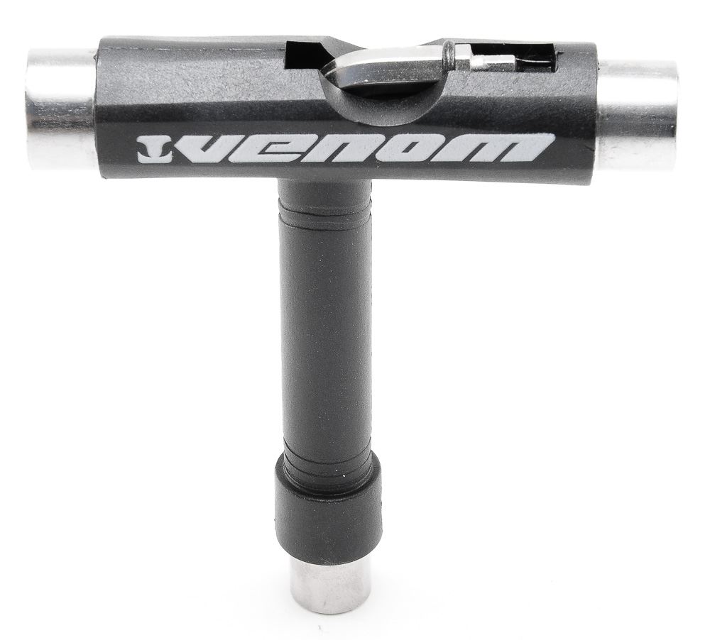 Venom Skateboard Complete 5Way T Tool, All in one Skate Tool! Black
