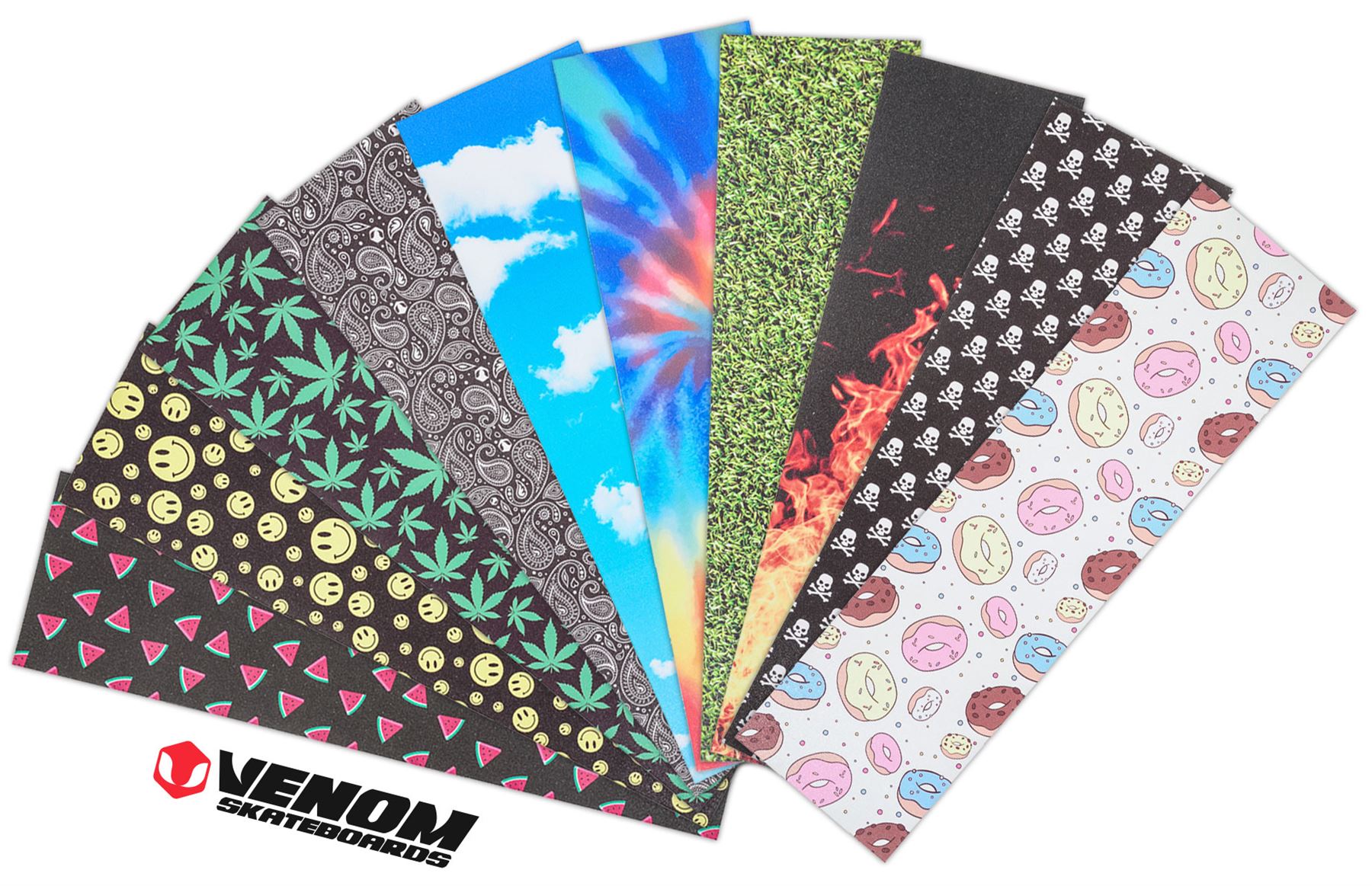 Venom Premium Range Skateboard Skate Waterproof Griptape 9