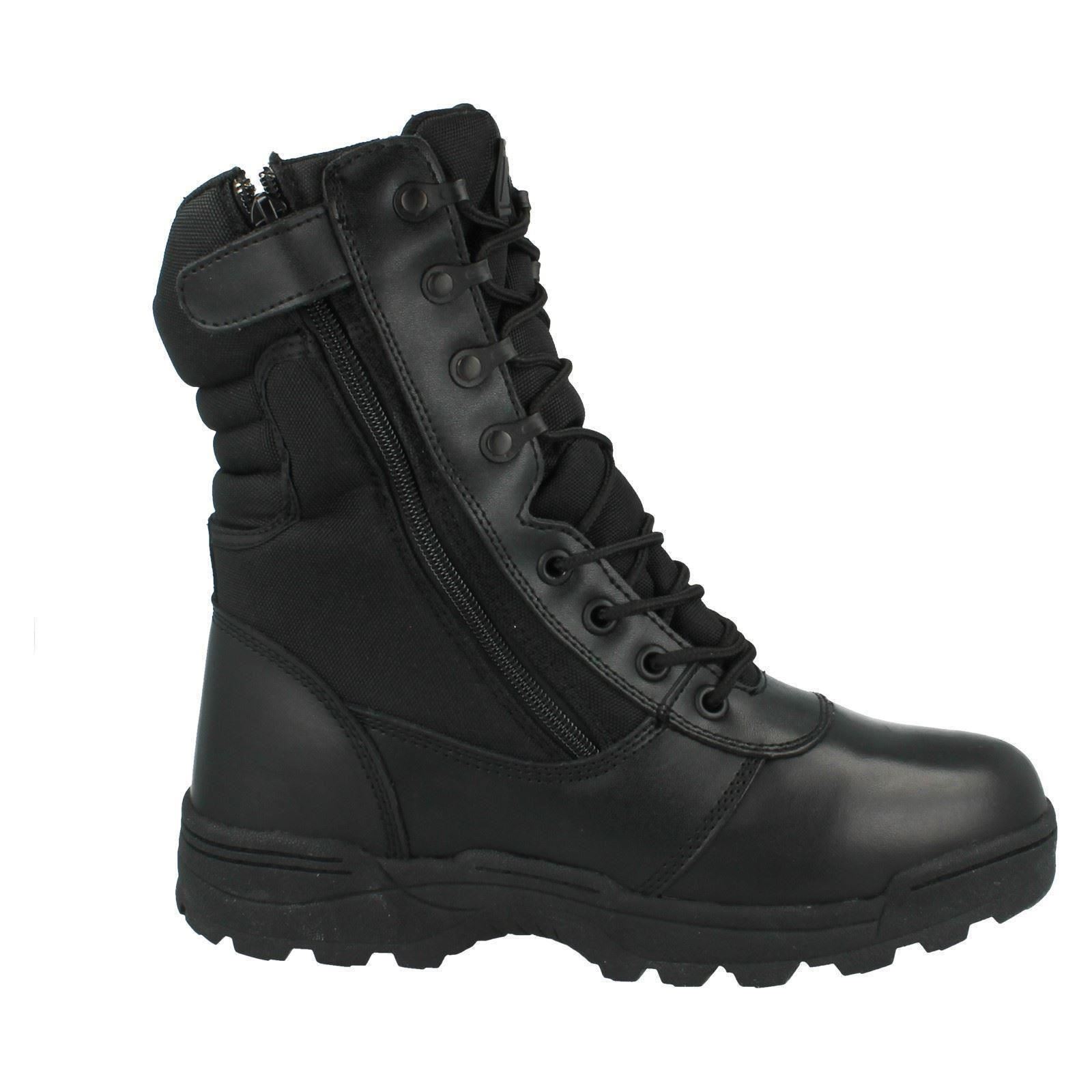 pelle Black combattimento 4106wp impermeabile da uomo in Style Stivale da The HqSwn