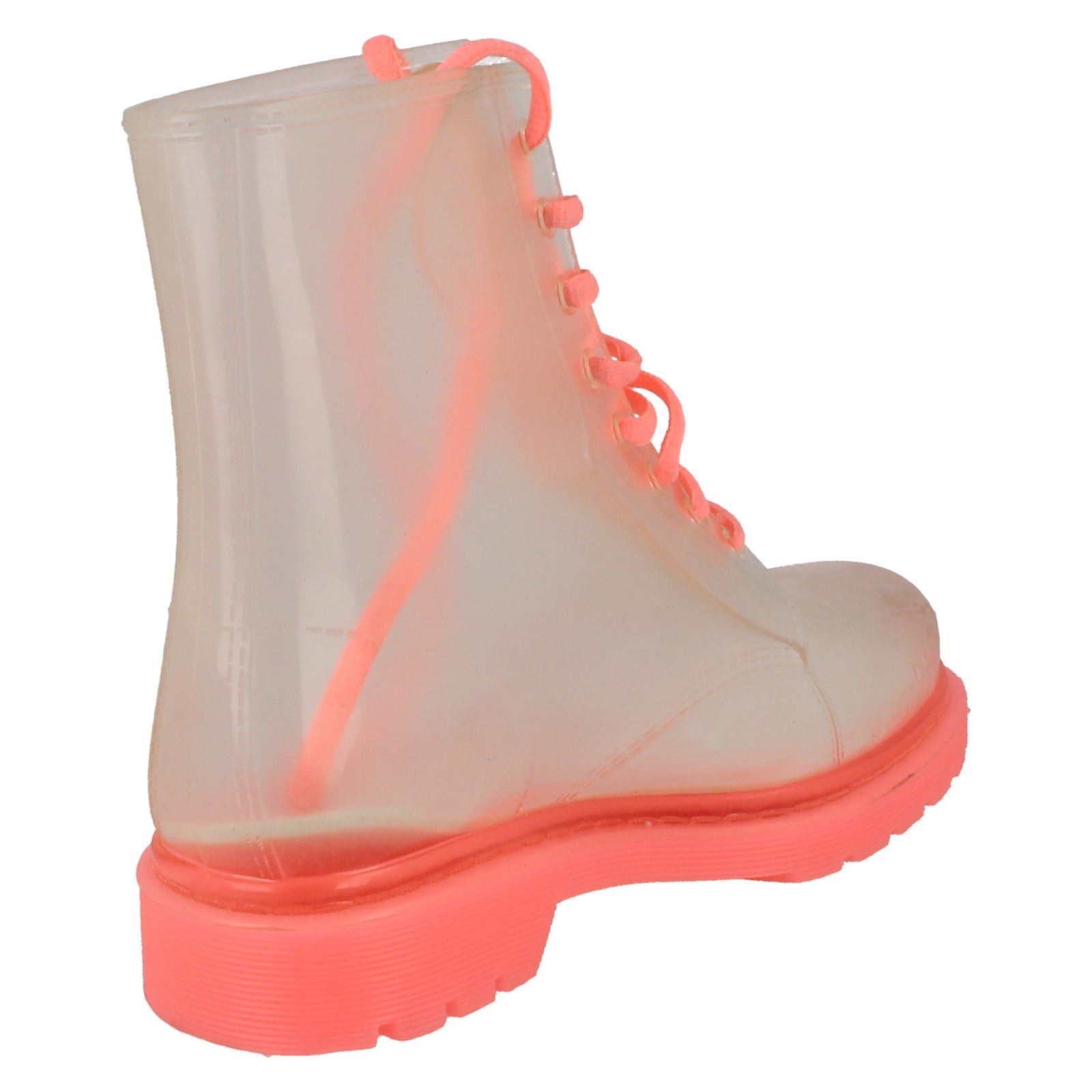 jelly boots spot on f50087 transparent lace up ankle jelly jelly boots spot on f50087 transparent lace up ankle jelly