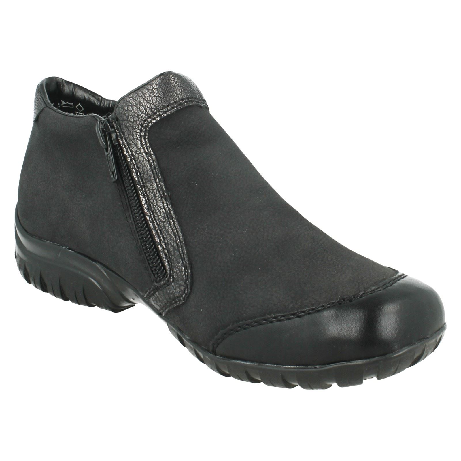 Damas Rieker Cremallera Tobillo Cálida Lana Forrada Botas al Tobillo Cremallera Informales L4659 b1d200 Damas Rieker Cremallera Tobillo Cálida Lana Forrada Botas al Tobillo Cremallera Informales L4659 b1d200