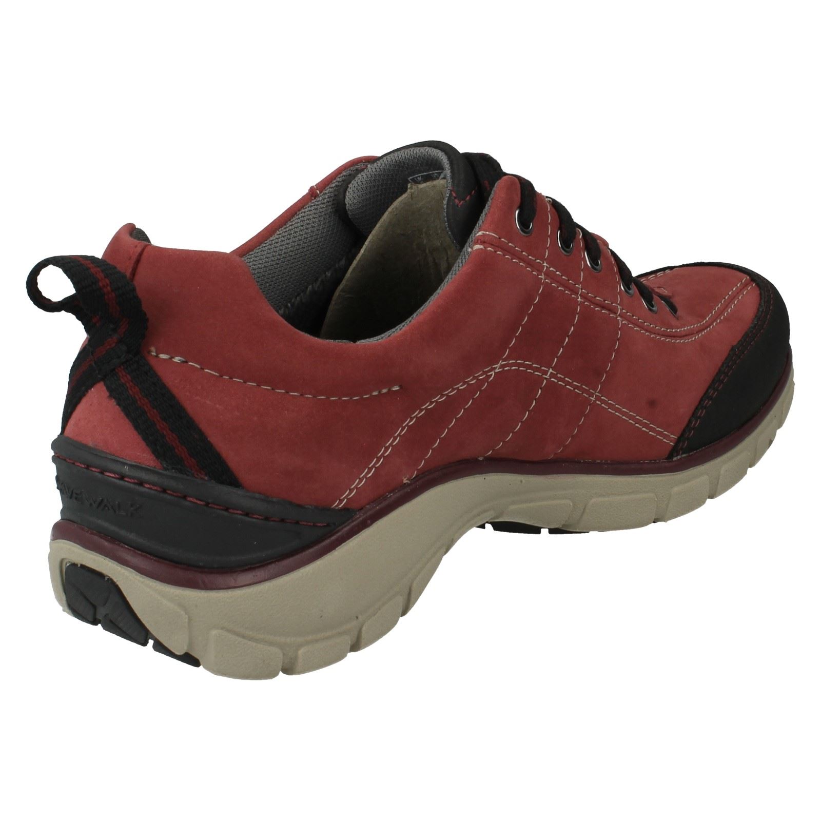 Ladies Clarks Lace Up Active Wear Walking Shoes Style Wave Roam