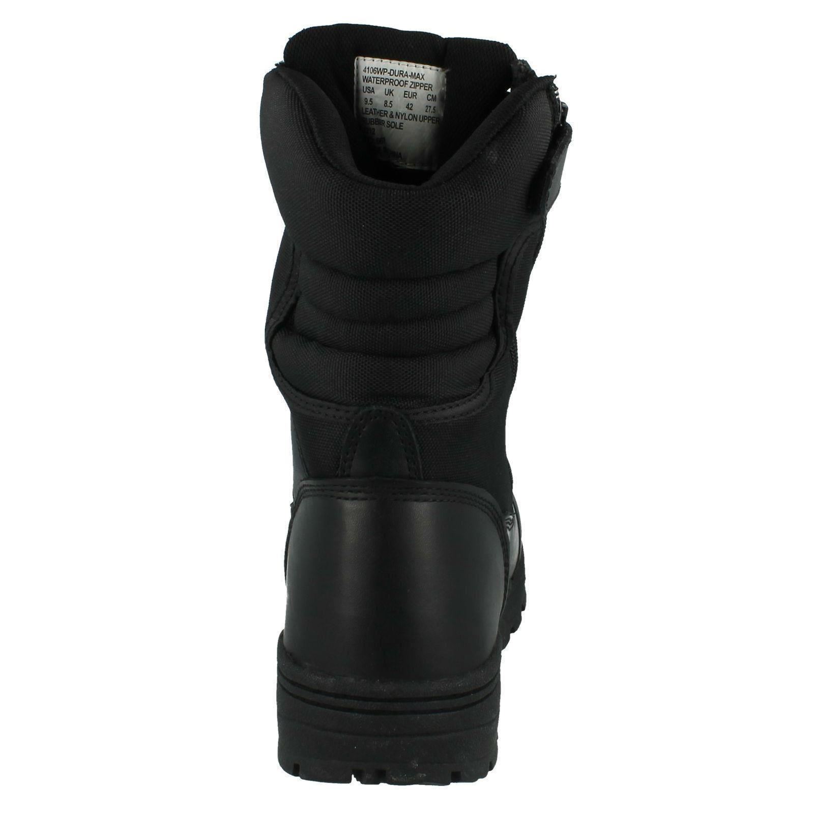 pelle Black combattimento 4106wp impermeabile da uomo in Style Stivale da The HqSwn