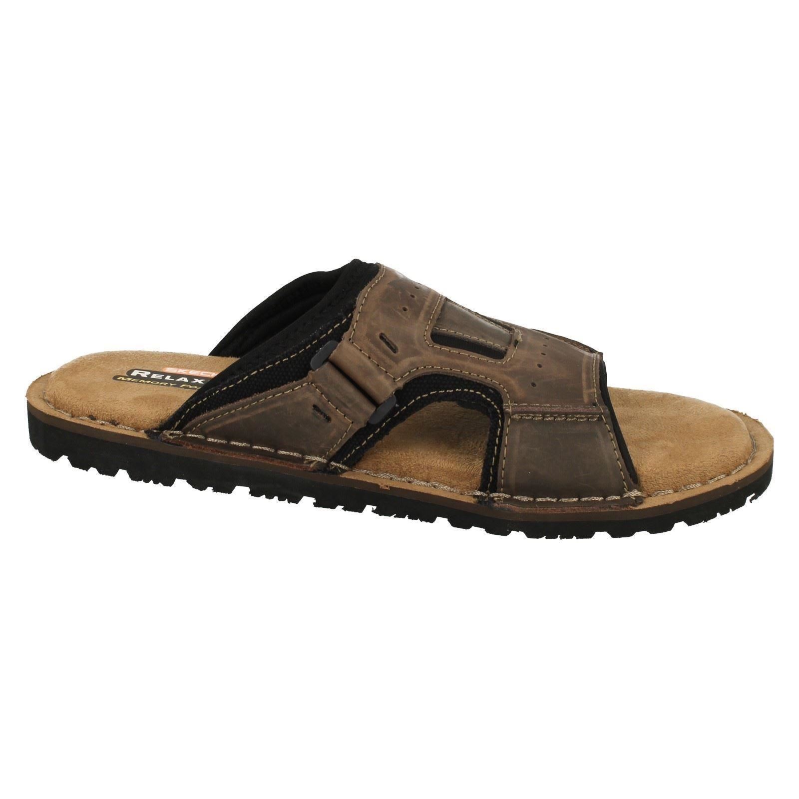 Men's Skechers Memory Foam Golson Volume Sandals 64148 | eBay