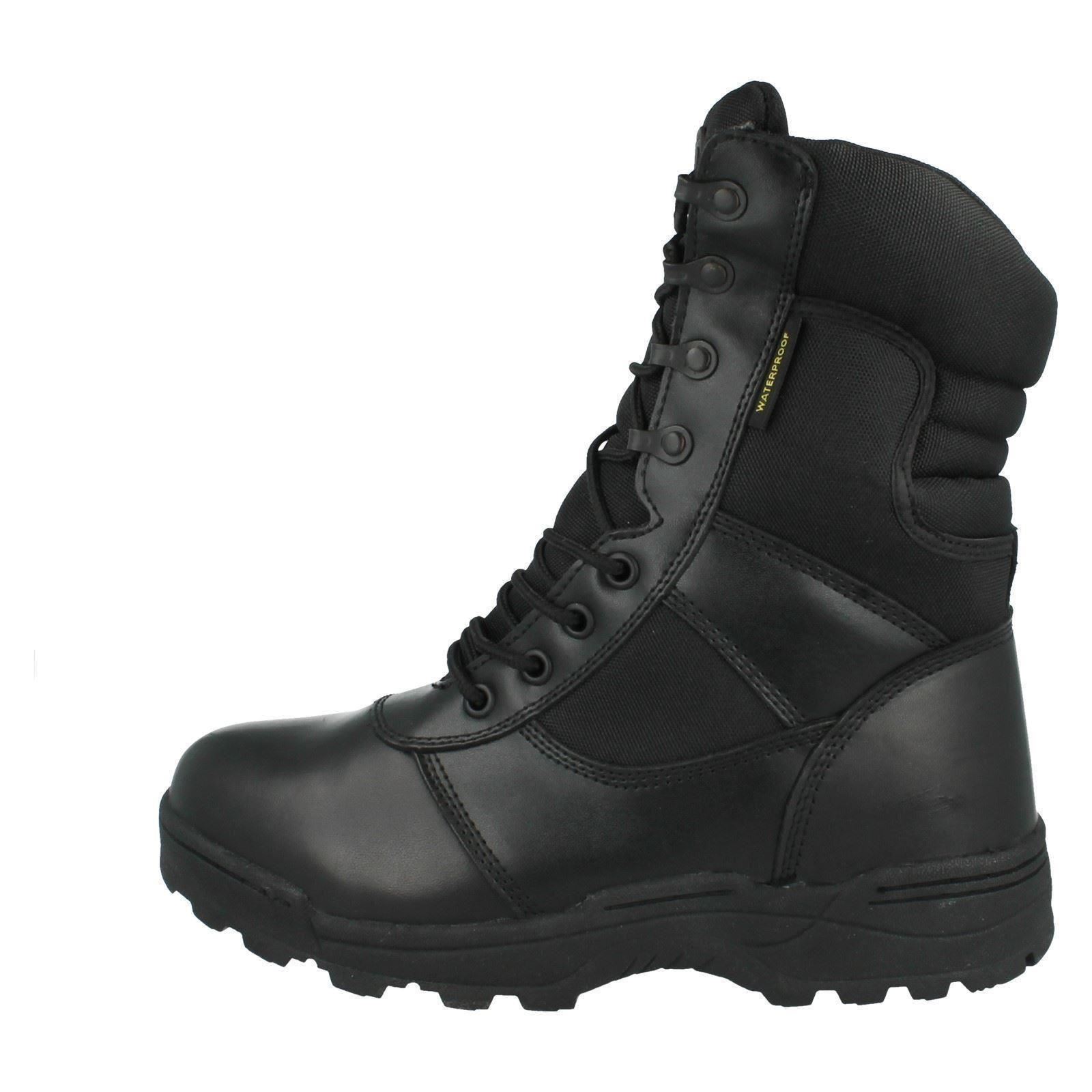 pelle Black combattimento 4106wp impermeabile da uomo in Style Stivale da The HqSwn