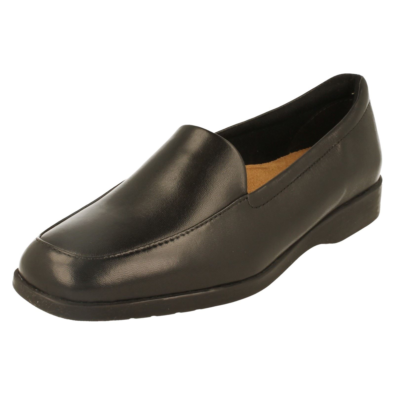 leather clarks ladies slippers