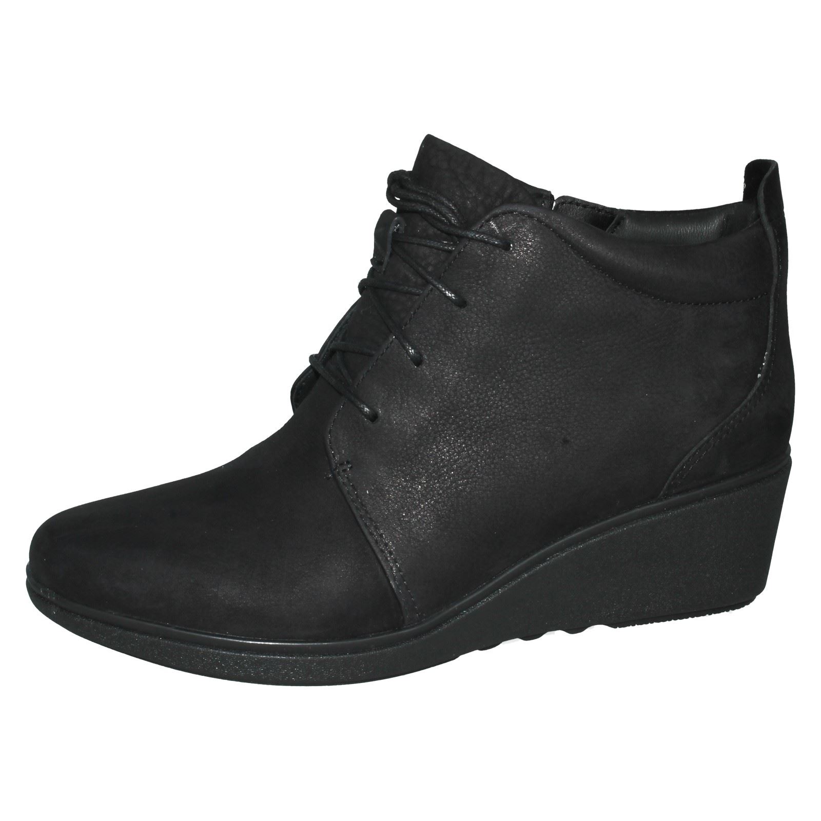 Señoras ENCAJE ENCAJE ENCAJE no estructurados por Clarks Informal botas al tobillo un tallara Eva e56039 Señoras ENCAJE ENCAJE ENCAJE no estructurados por Clarks Informal botas al tobillo un tallara Eva e56039