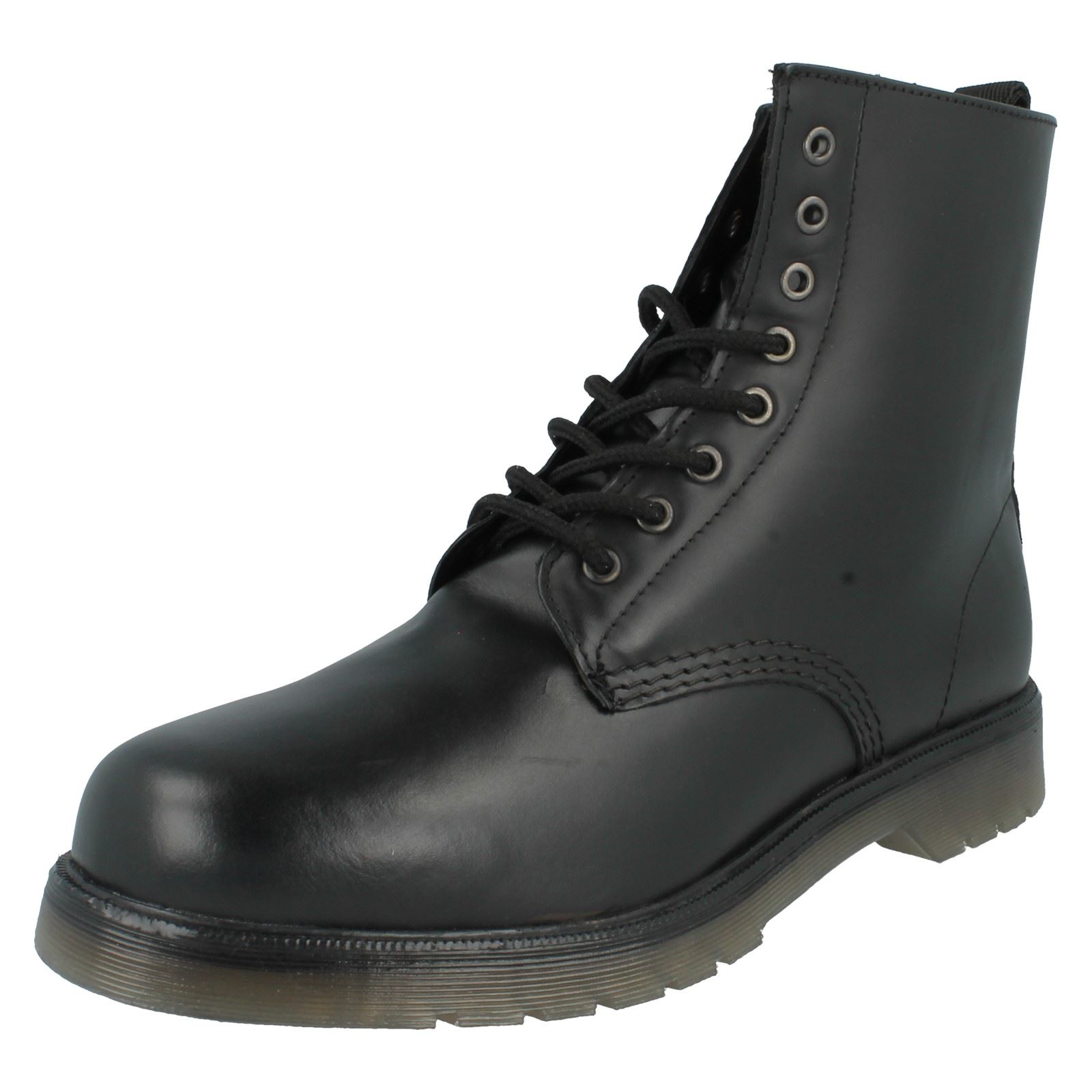 Mens Maverick Military Style Lace up Boot 1900b 7 UK Black Standard