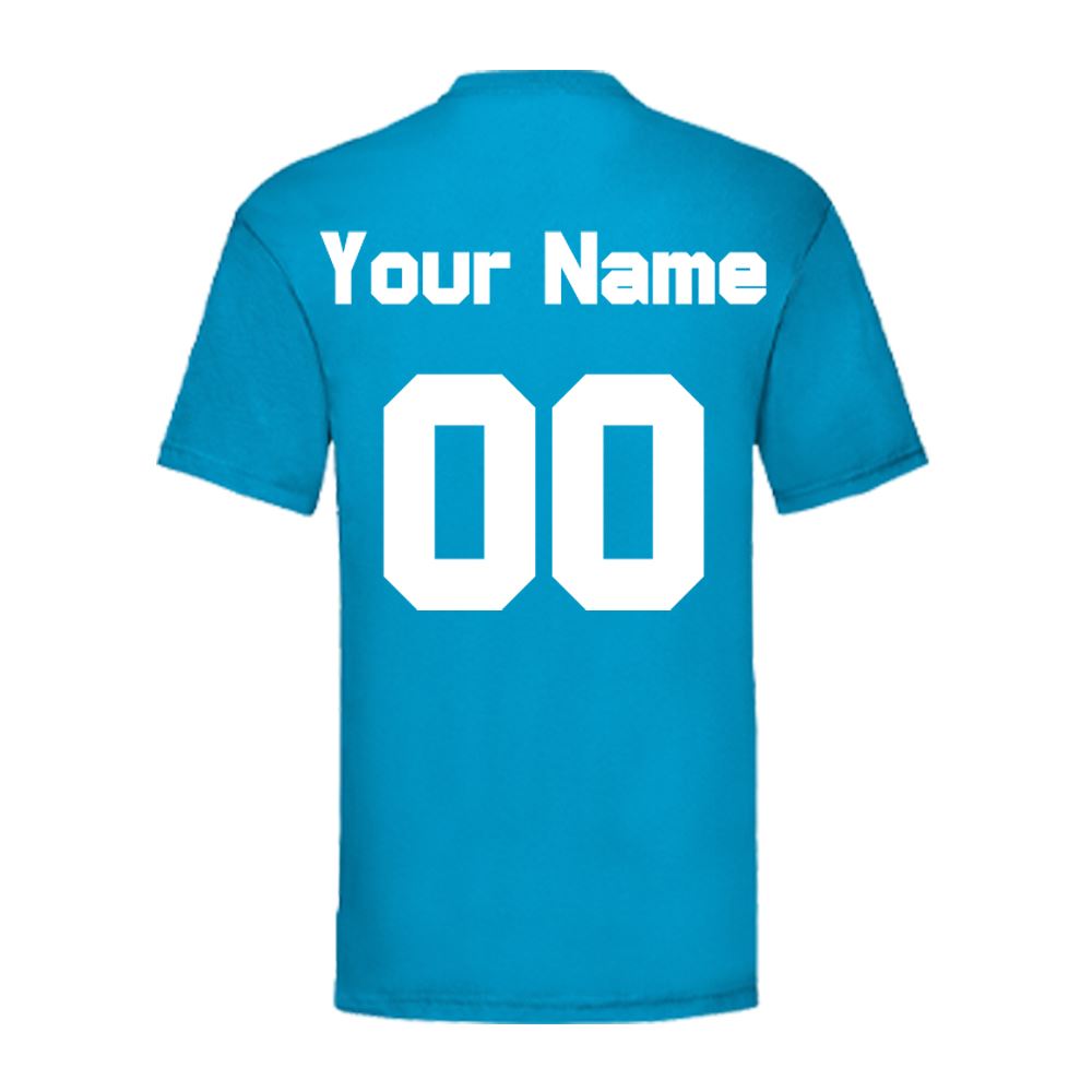 Personalised Men's Football TShirt, Various Sizes and Colours