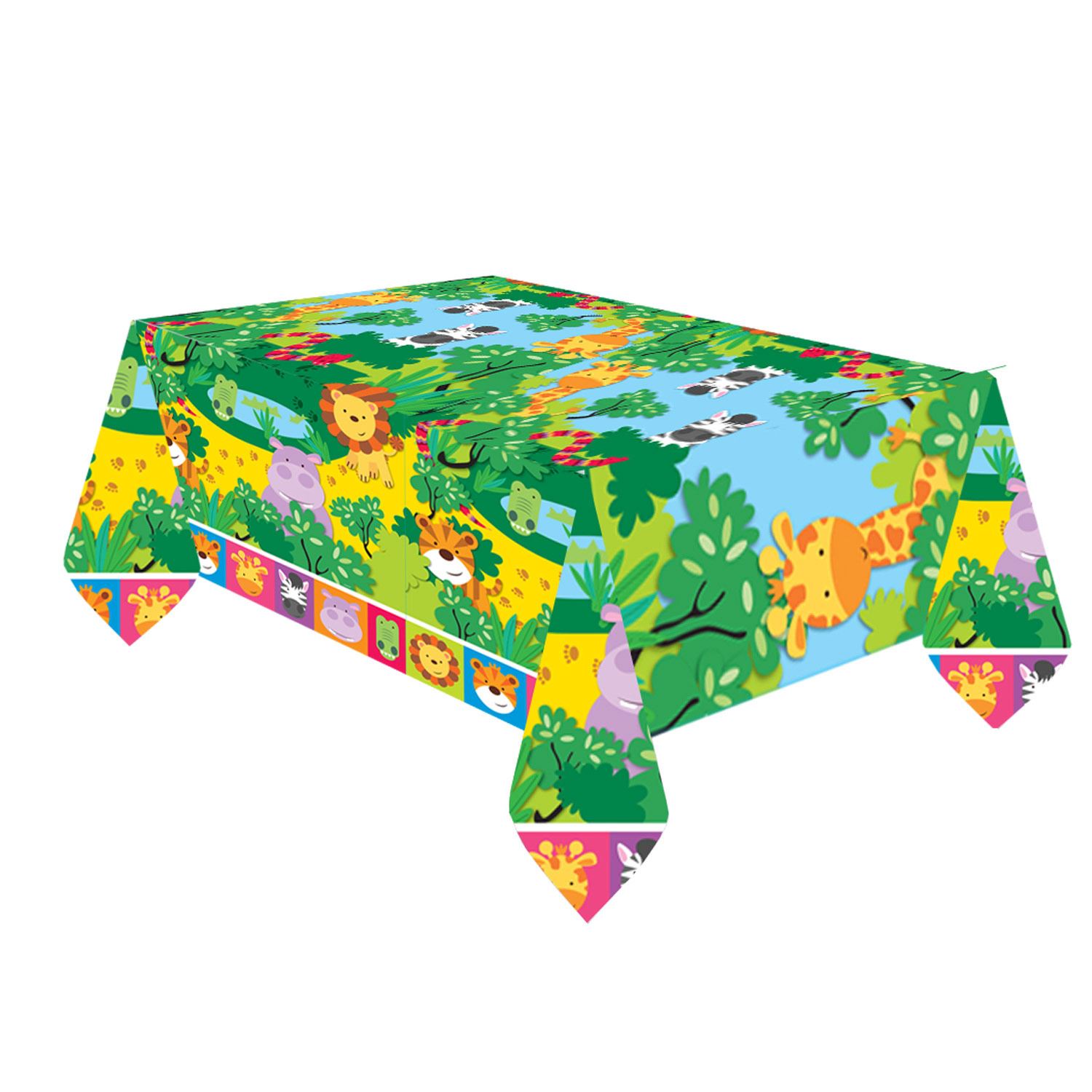 Jungle Friends Table Covers Childrens Zoo Animal Safari Birthday Party
