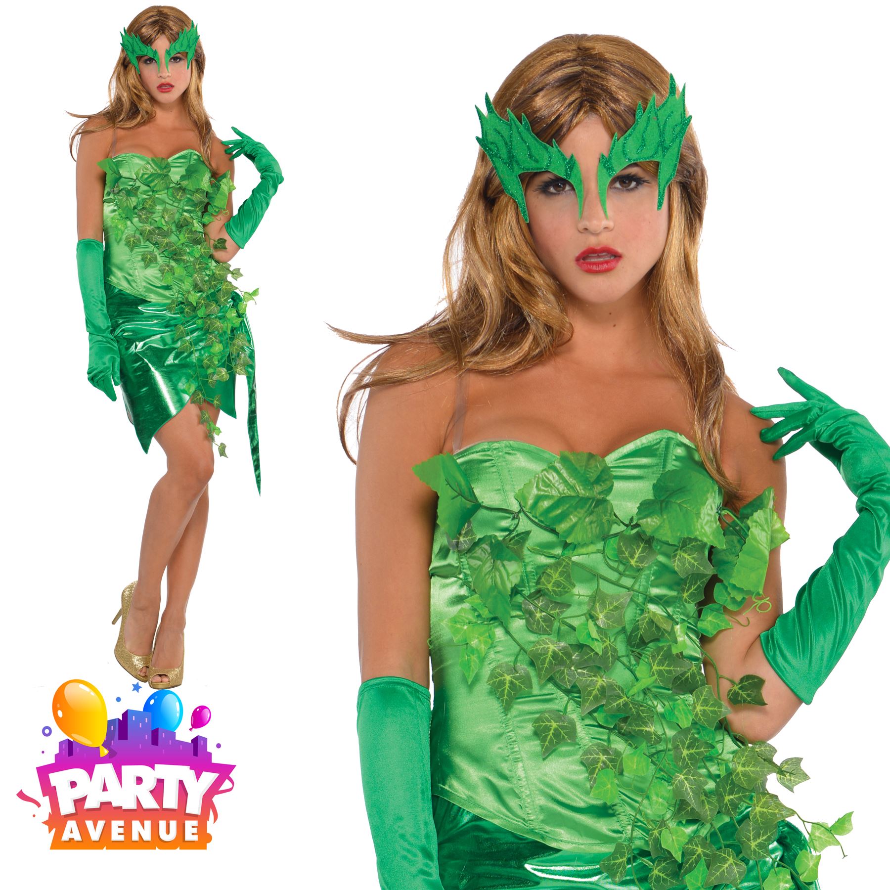 Womens Toxic Ivy Halloween Costume Poison Fancy Dress Outfit Adult eBay